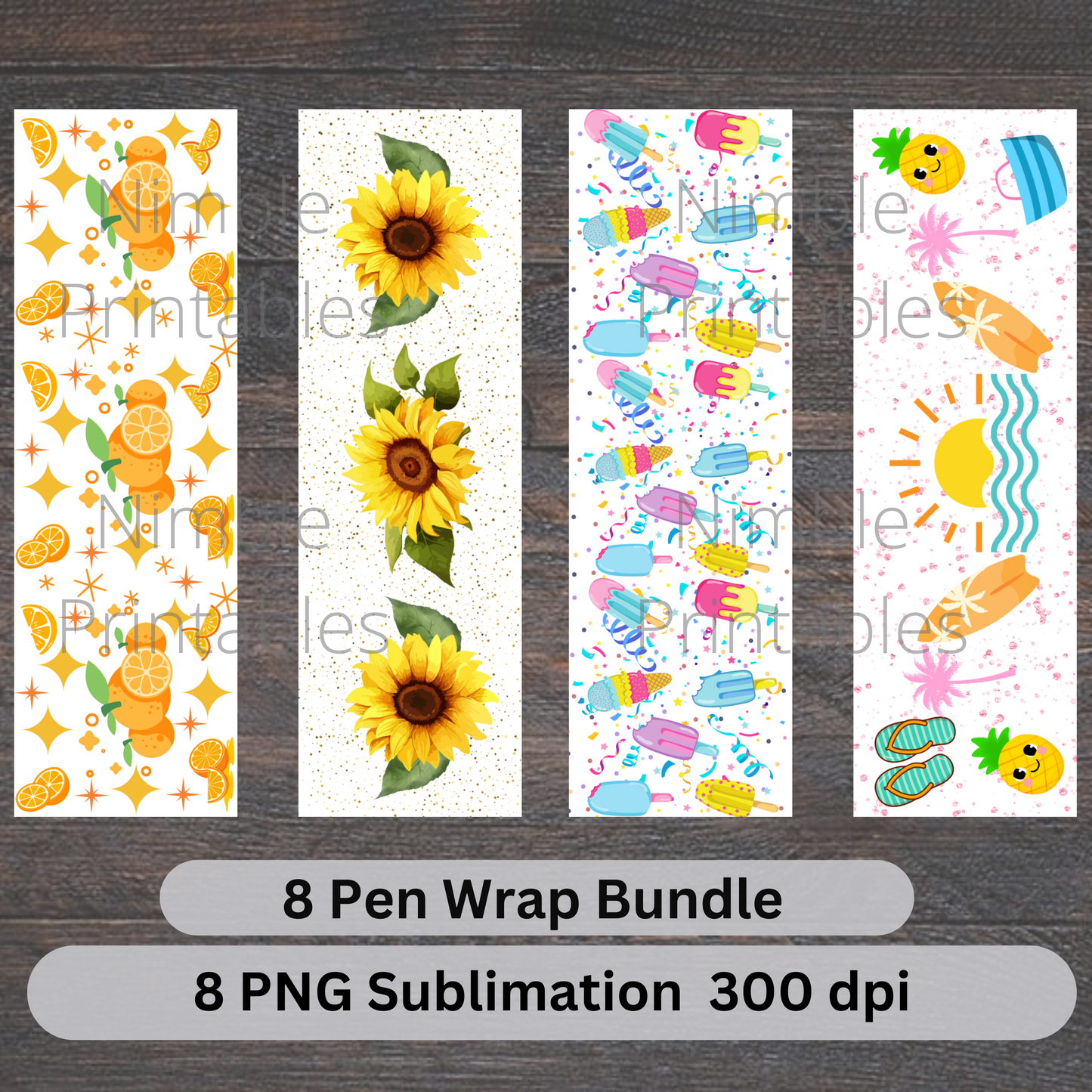 Pen Wraps Bundle Summer PNG, Pen Wrap PNG, Glitter PNG, Boho PNG, Rainbow PNG, Transparent Background, Digital Downloads, Instant Download