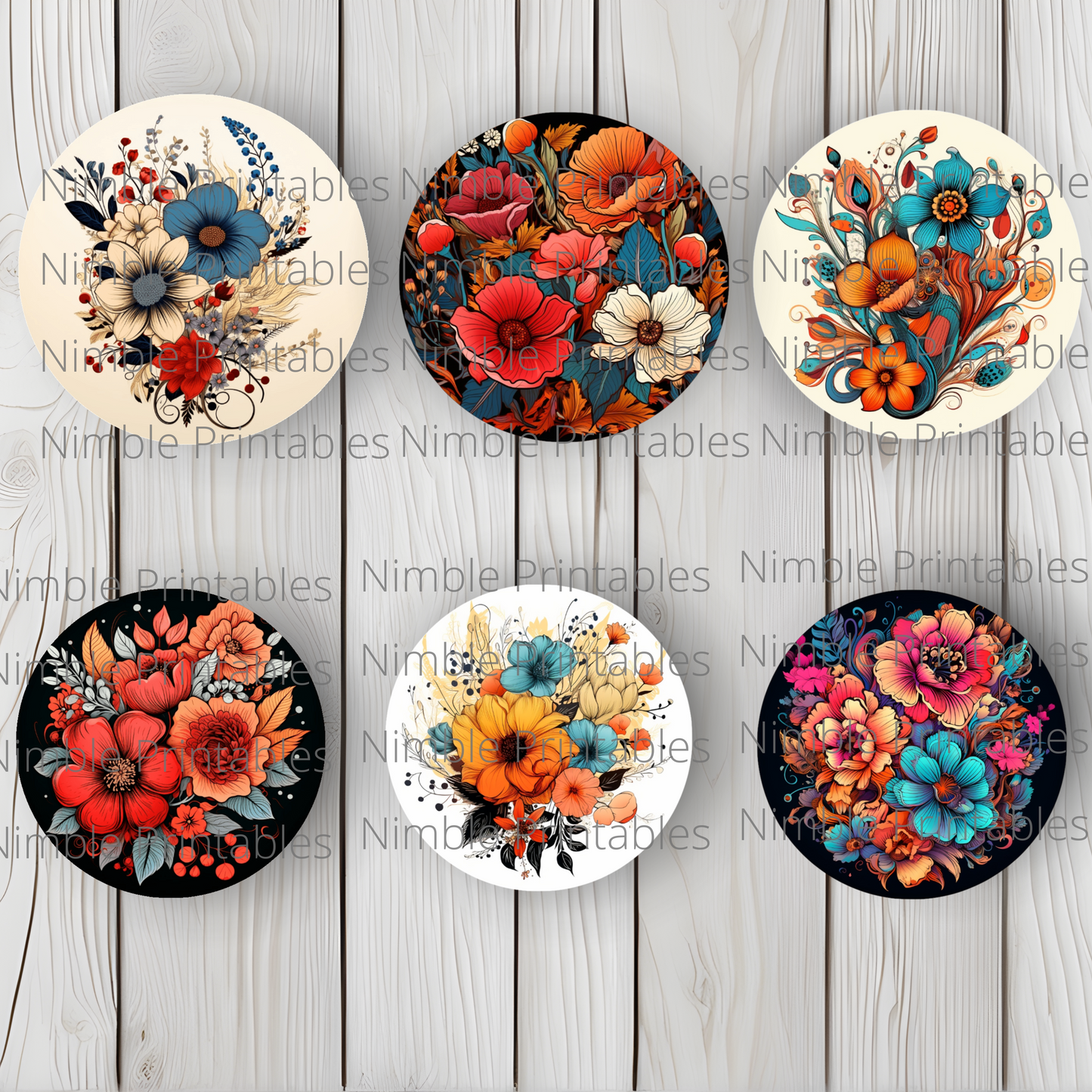 Boho Floral Car Coaster PNG, Floral, Car Coaster PNG, Boho PNG, Instant Downloads Sublimation Design Car Accessories