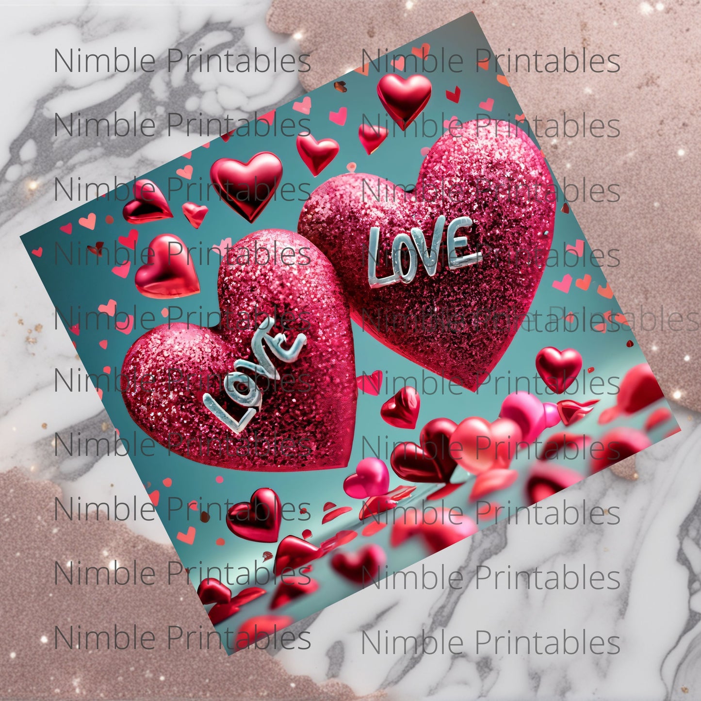 Valentine's Day Tumbler Wrap Design 20z Tumbler Digital Download PNG, Digital File Sublimation Tumbler Wrap Love PNG, Hearts PNG