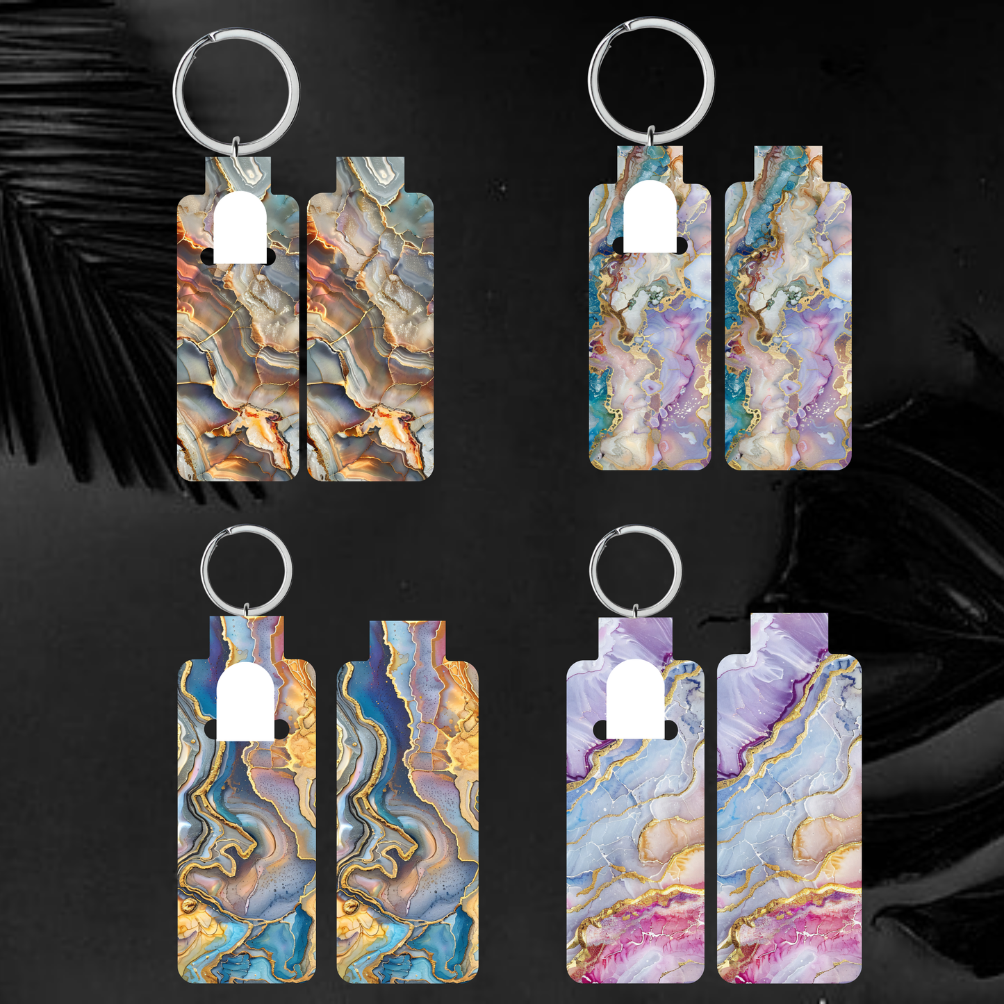 Kintsugi Skinny Lip Balm PNG Marble PNG Sublimation Bundle Skinny Lip Balm Holder PNG Key Ring Tag Fob Digital Downloads, Instant Download