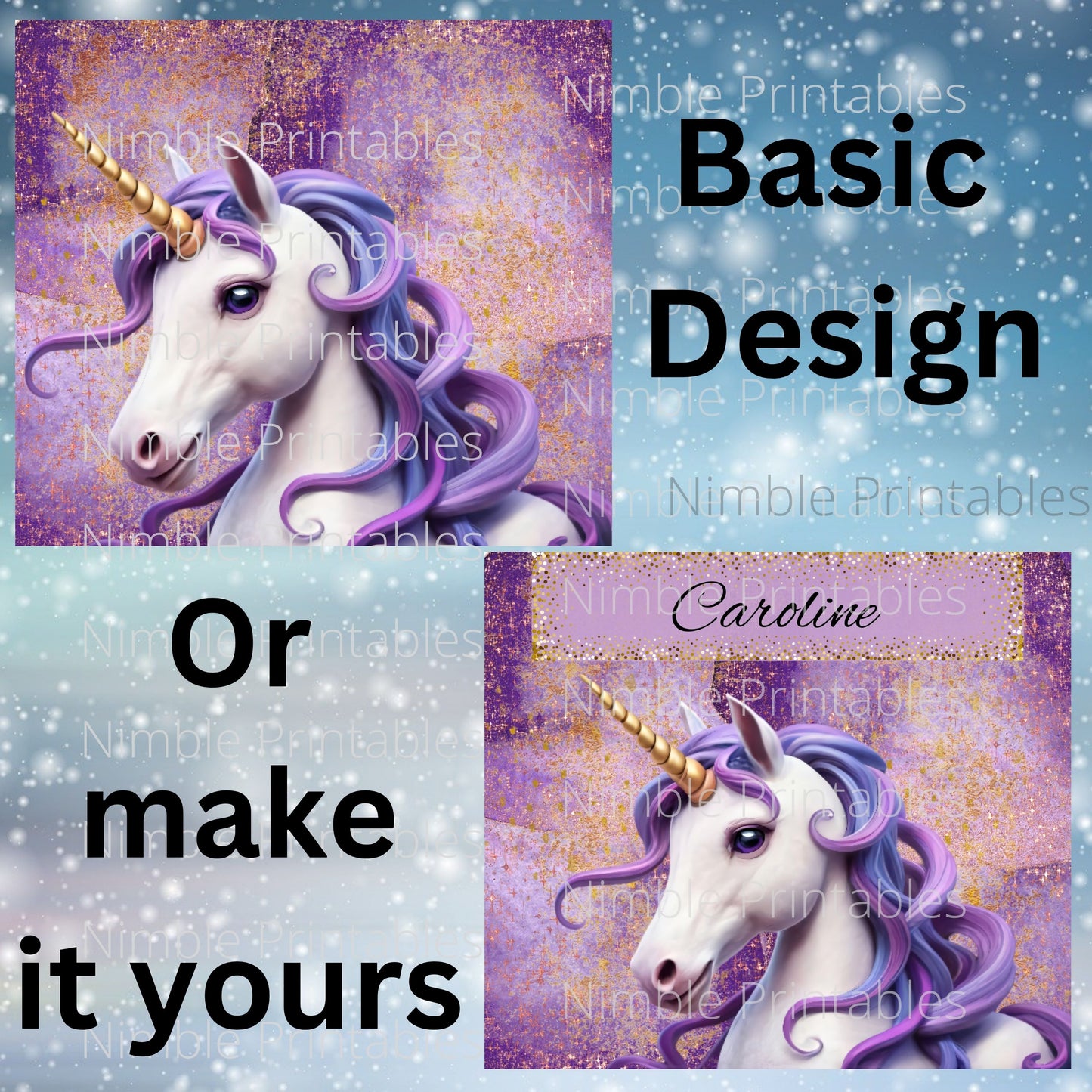 Unicorn Tumbler Wrap 20z Tumbler Customized Tumbler Sublimation Design Digital Download PNG Purple Tumbler Wrap Cute Tumbler Wrap