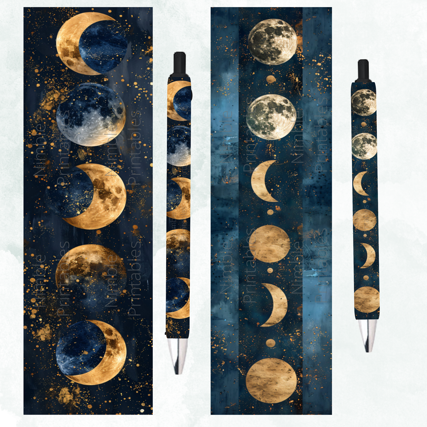 Pen Wrap PNG, Celestial PNG, Glitter Pen Wrap, Ink Joy Pen Wraps, Waterslide Pen Wrap PNG, Digital Downloads, Instant Download
