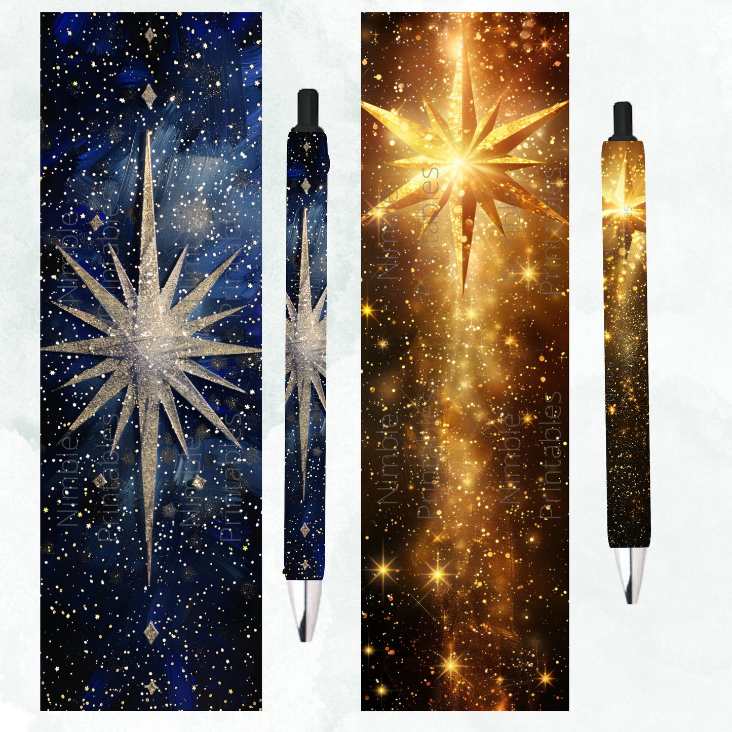Pen Wraps Listing - Celestial Star PNG Pen Wrap PNG, Ink Joy Pen Wraps, Waterslide Pen Wrap PNG, Digital Downloads, Instant Download