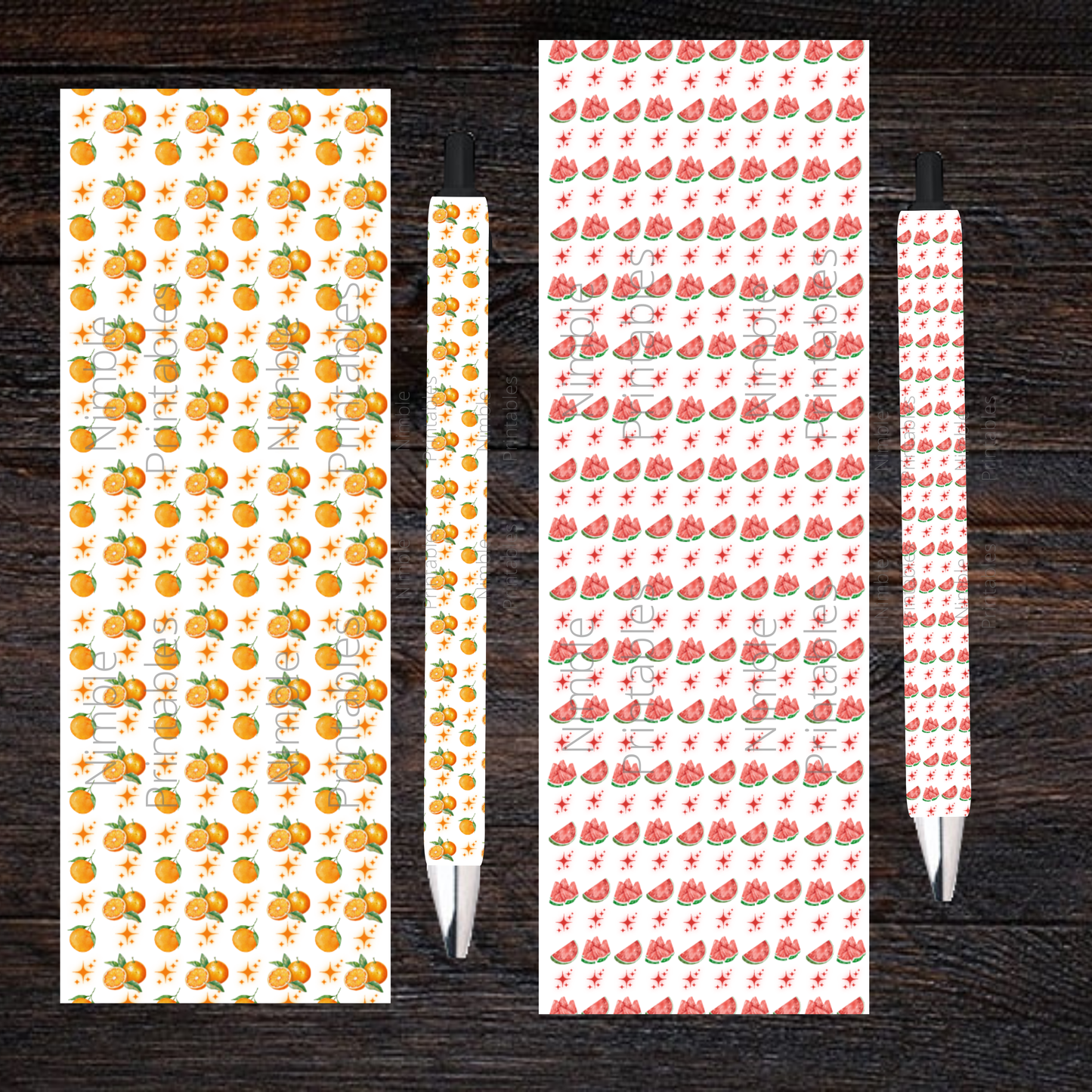 Fruit Pen Wraps Bundle PNG , Pen Wrap PNG, Lemon PNG, Passion Fruit png, Transparent Background, Digital Downloads, Instant Download