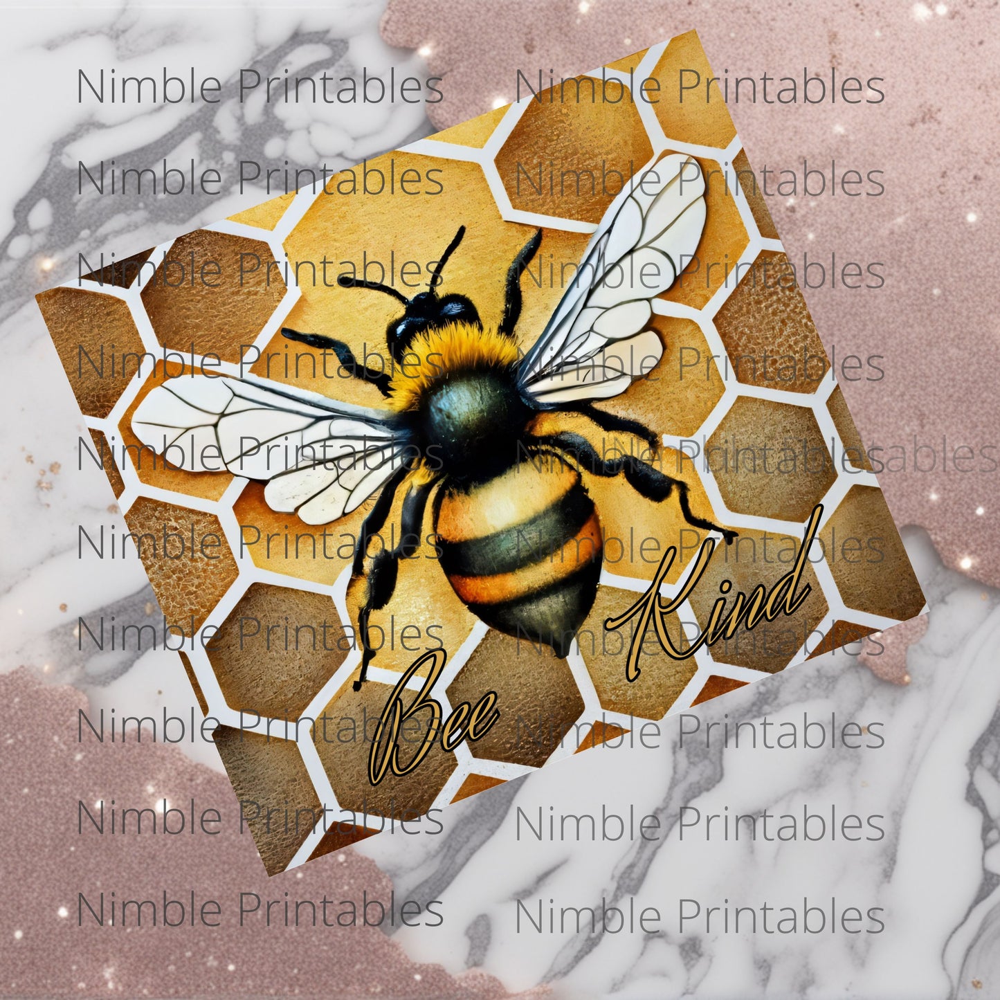 Honey Bee Tumbler Wrap Design 20z Tumbler Digital Download PNG, Digital File Sublimation Tumbler Wrap Honeycomb Tumbler, Straight Design