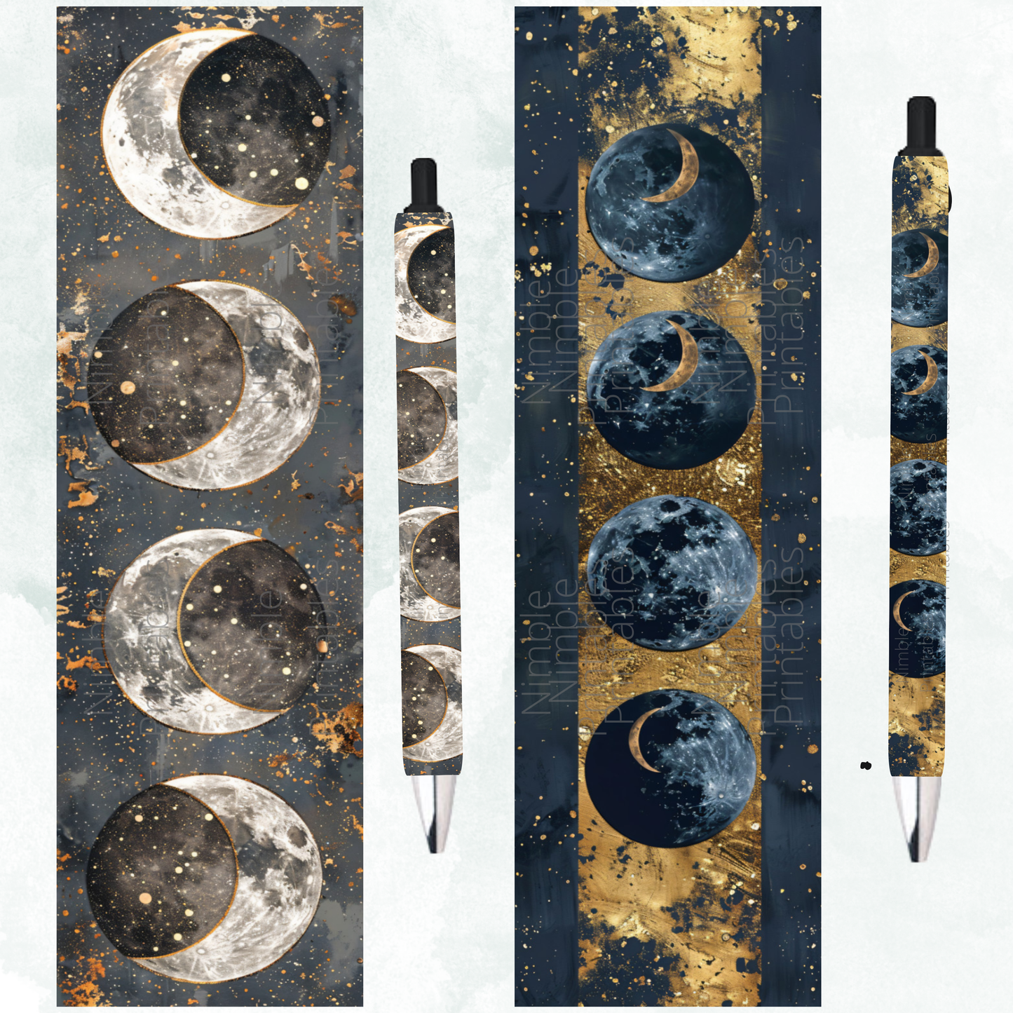 Pen Wrap PNG, Celestial PNG, Glitter Pen Wrap, Ink Joy Pen Wraps, Waterslide Pen Wrap PNG, Digital Downloads, Instant Download