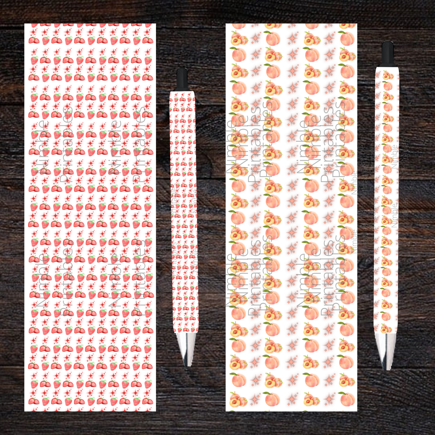 Fruit Pen Wraps Bundle PNG , Pen Wrap PNG, Lemon PNG, Passion Fruit png, Transparent Background, Digital Downloads, Instant Download