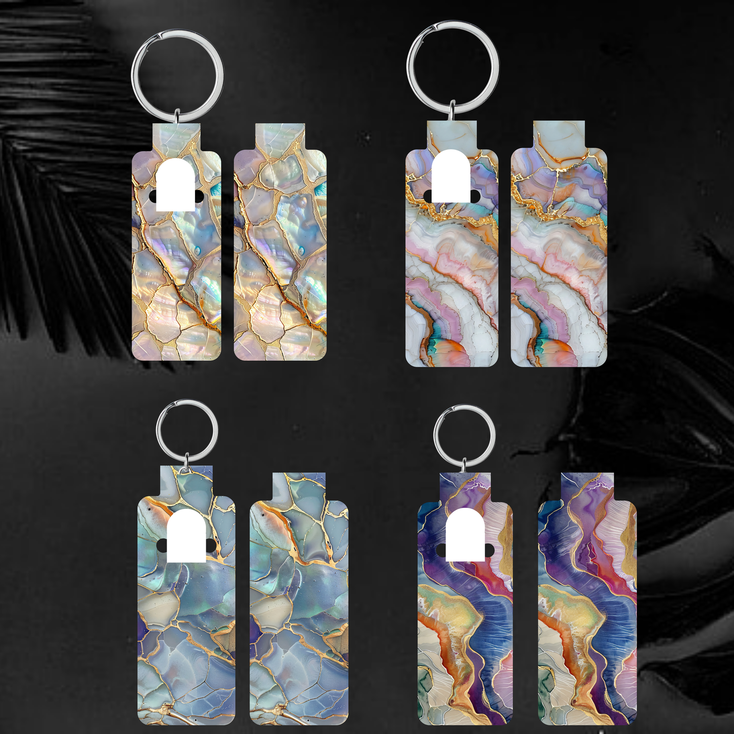 Kintsugi Skinny Lip Balm PNG Marble PNG Sublimation Bundle Skinny Lip Balm Holder PNG Key Ring Tag Fob Digital Downloads, Instant Download