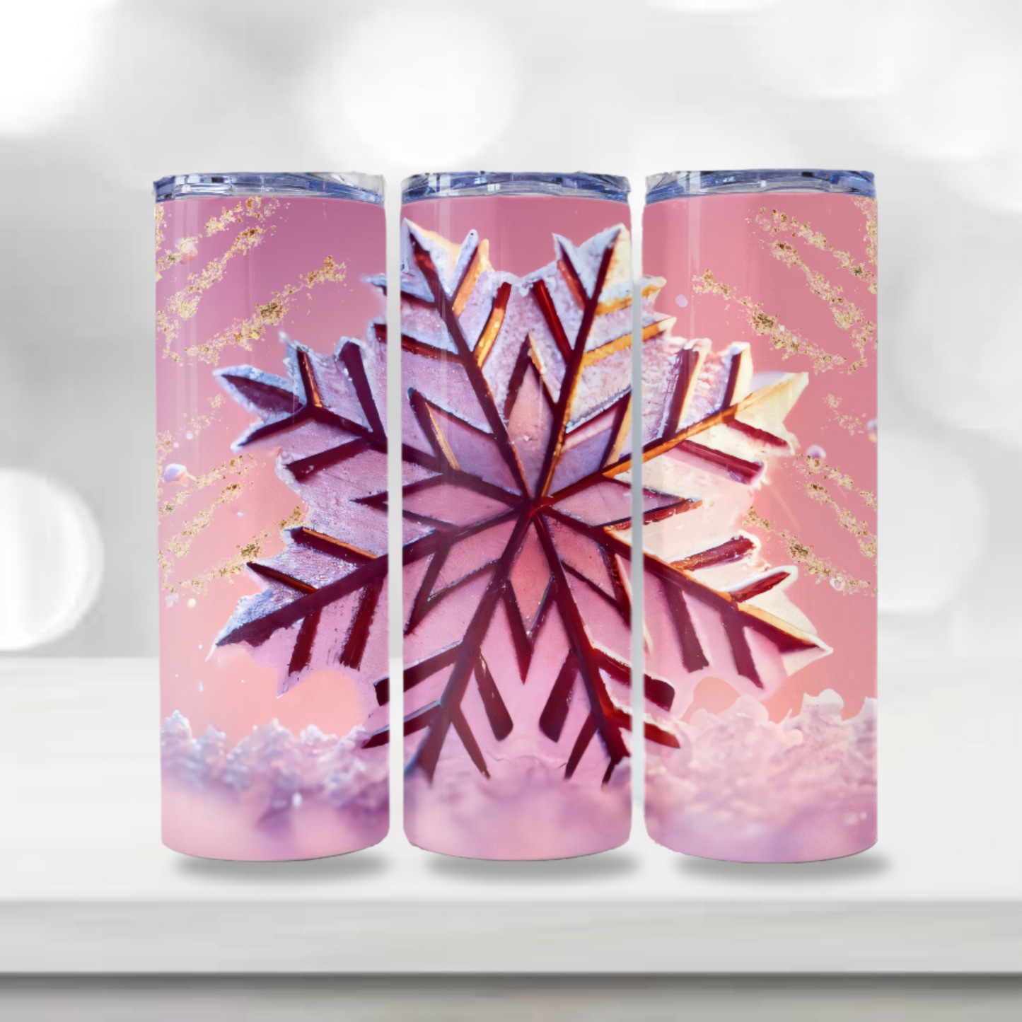 Christmas Tumbler Snowflake Wrap, Design 20z Tumbler Digital Download PNG, Digital File Sublimation Tumbler Wrap Snowflake PNG Christmas PNG