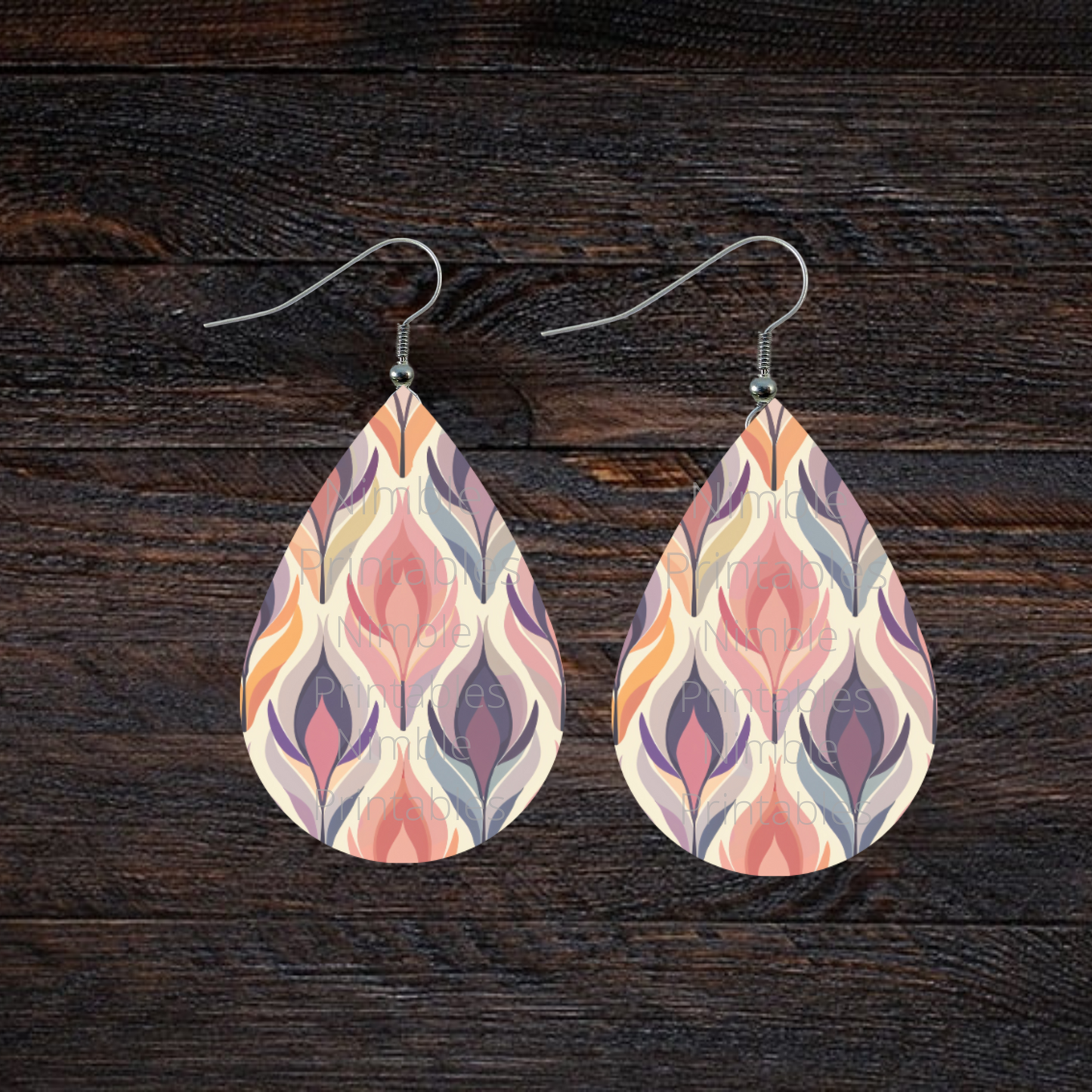 Teardrop Earring PNG Bundle Retro Print PNG Earrings Sublimation Earring Designs Digital Download Instant Download Groovy PNG, Trendy png