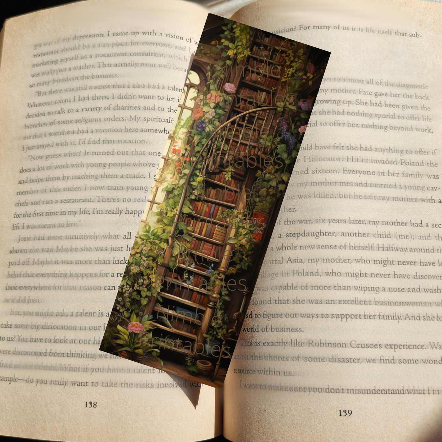 Printable Bookmarks Bundle Botanical Academia, Fantasy Bookmarks Digital Downloads, Watercolor Bookmark 25 PNG & 25 JPG Bookmark Sublimation