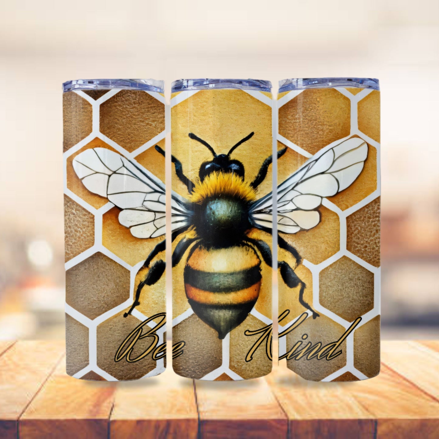 Honey Bee Tumbler Wrap Design 20z Tumbler Digital Download PNG, Digital File Sublimation Tumbler Wrap Honeycomb Tumbler, Straight Design