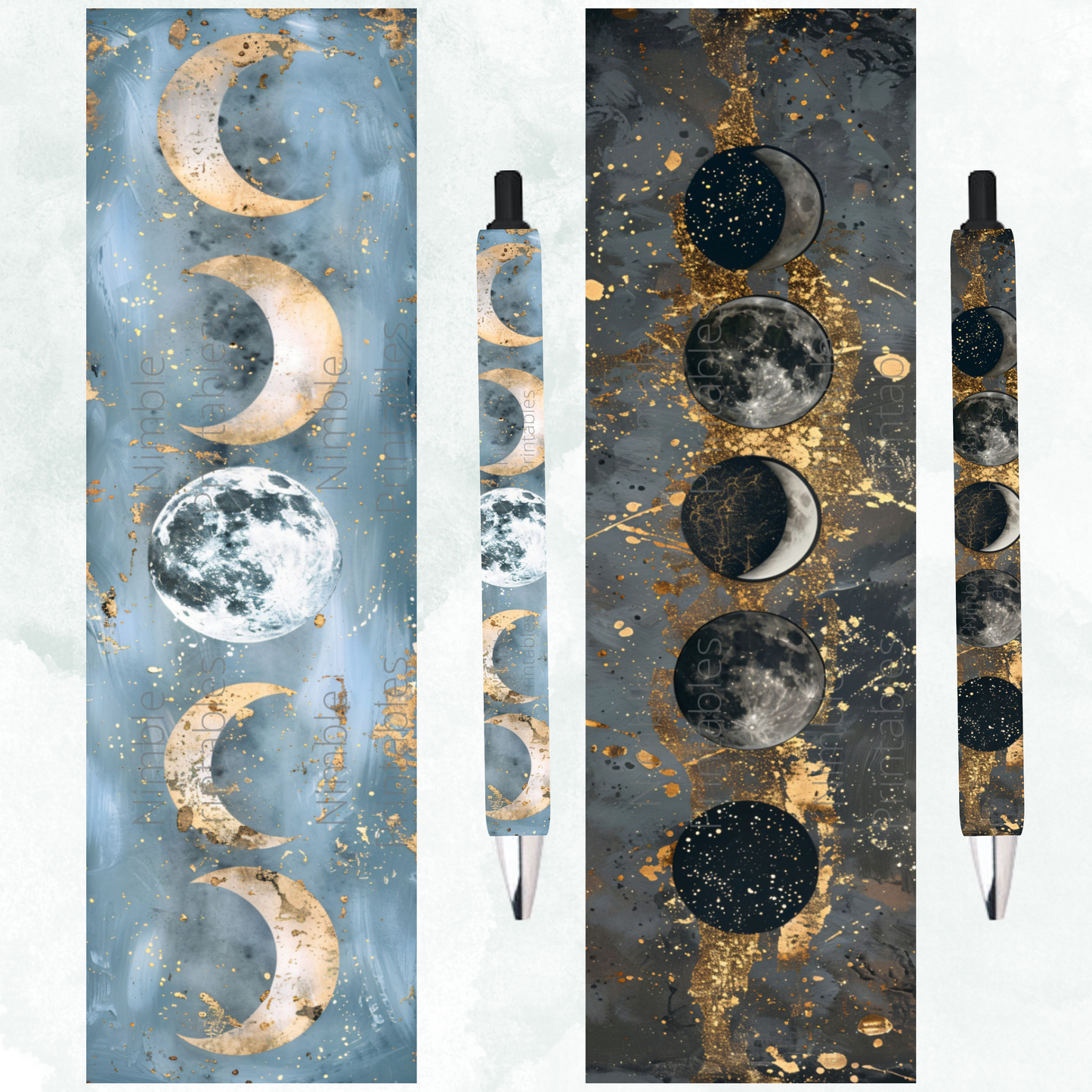Pen Wrap PNG, Celestial PNG, Glitter Pen Wrap, Ink Joy Pen Wraps, Waterslide Pen Wrap PNG, Digital Downloads, Instant Download