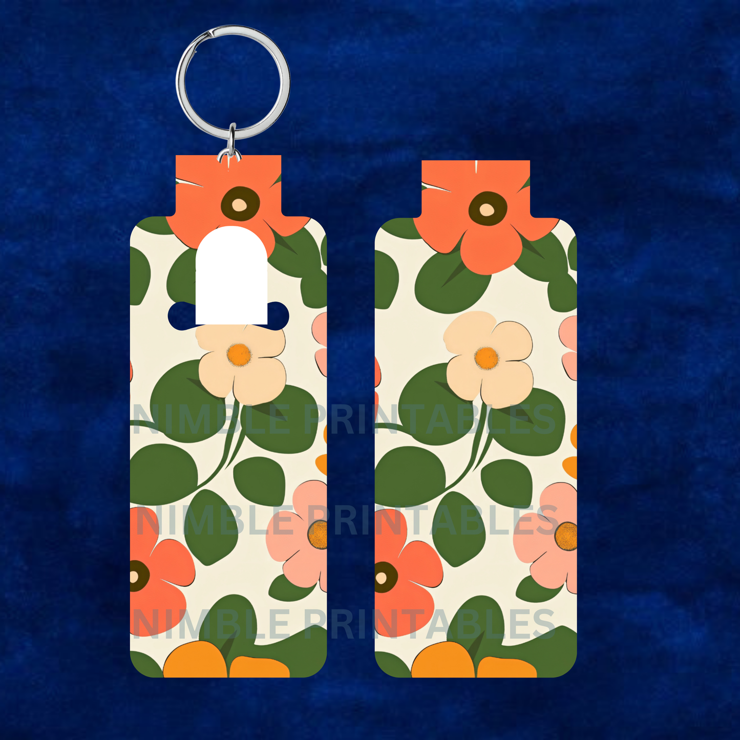 Skinny Lip Balm Sublimation Bundle Lip Balm Holder PNG Key Ring Tag Fob Digital Downloads, Instant Download Orange PNG Pink PNG Floral PNG