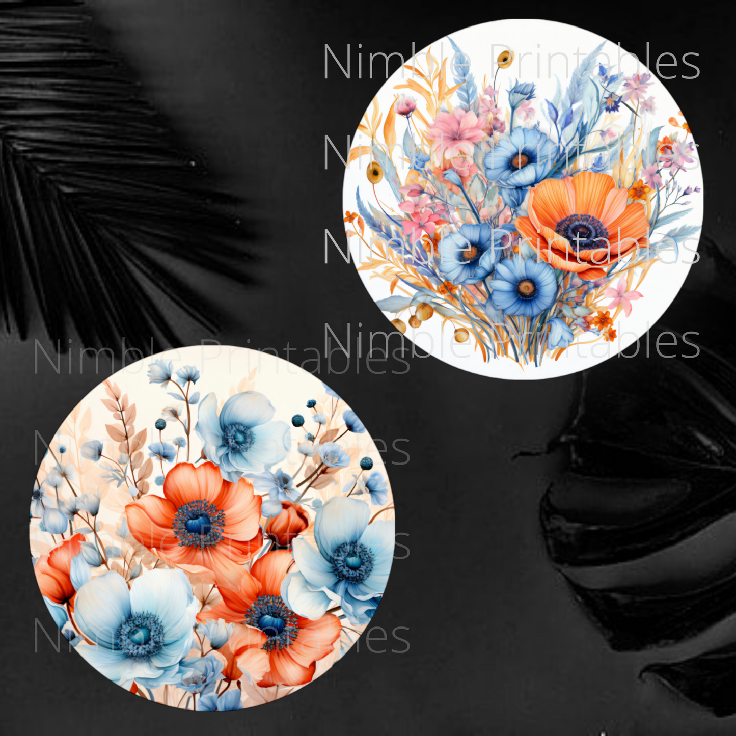Wildflower Car Coaster PNG, Boho PNG, Instant Downloads Sublimation Design Car Accessories