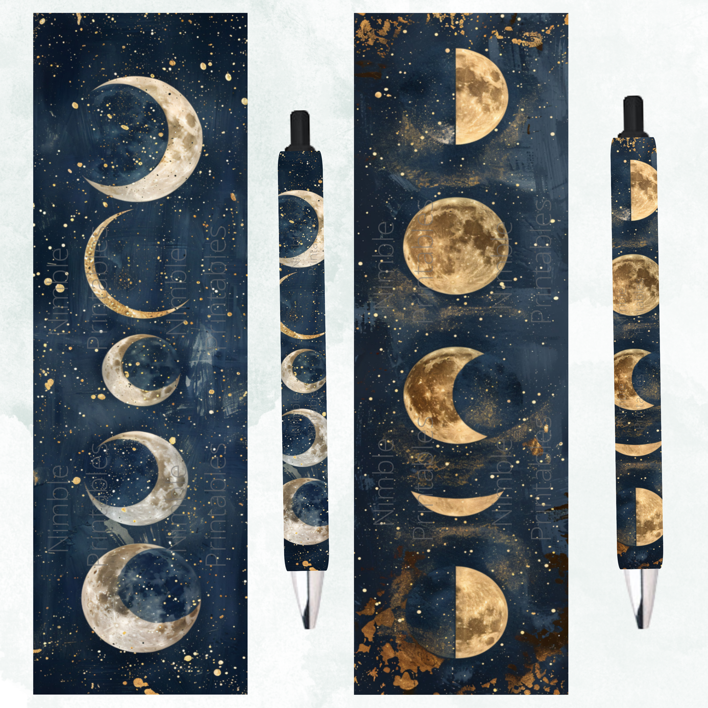 Pen Wrap PNG, Celestial PNG, Glitter Pen Wrap, Ink Joy Pen Wraps, Waterslide Pen Wrap PNG, Digital Downloads, Instant Download