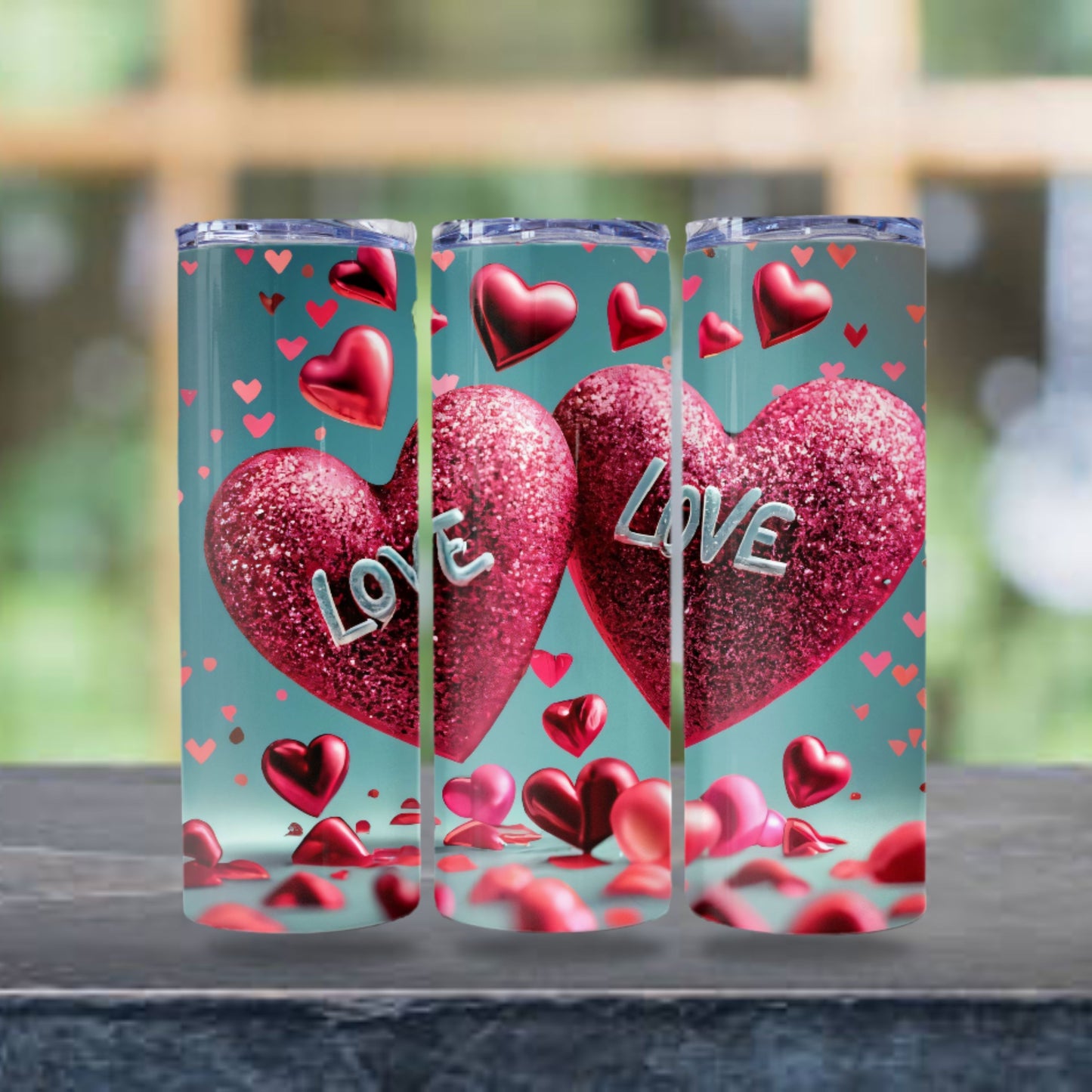 Valentine's Day Tumbler Wrap Design 20z Tumbler Digital Download PNG, Digital File Sublimation Tumbler Wrap Love PNG, Hearts PNG