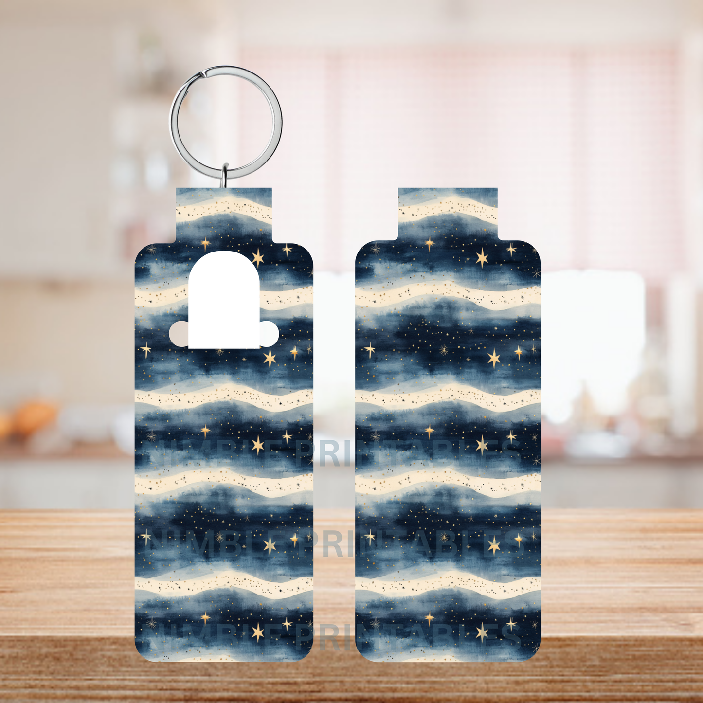 Celestial Night Sky Skinny Lip Balm Holder PNG Sublimation Bundle Key Ring Tag Fob Digital Downloads, Instant Download Galaxy PNG Space PNG