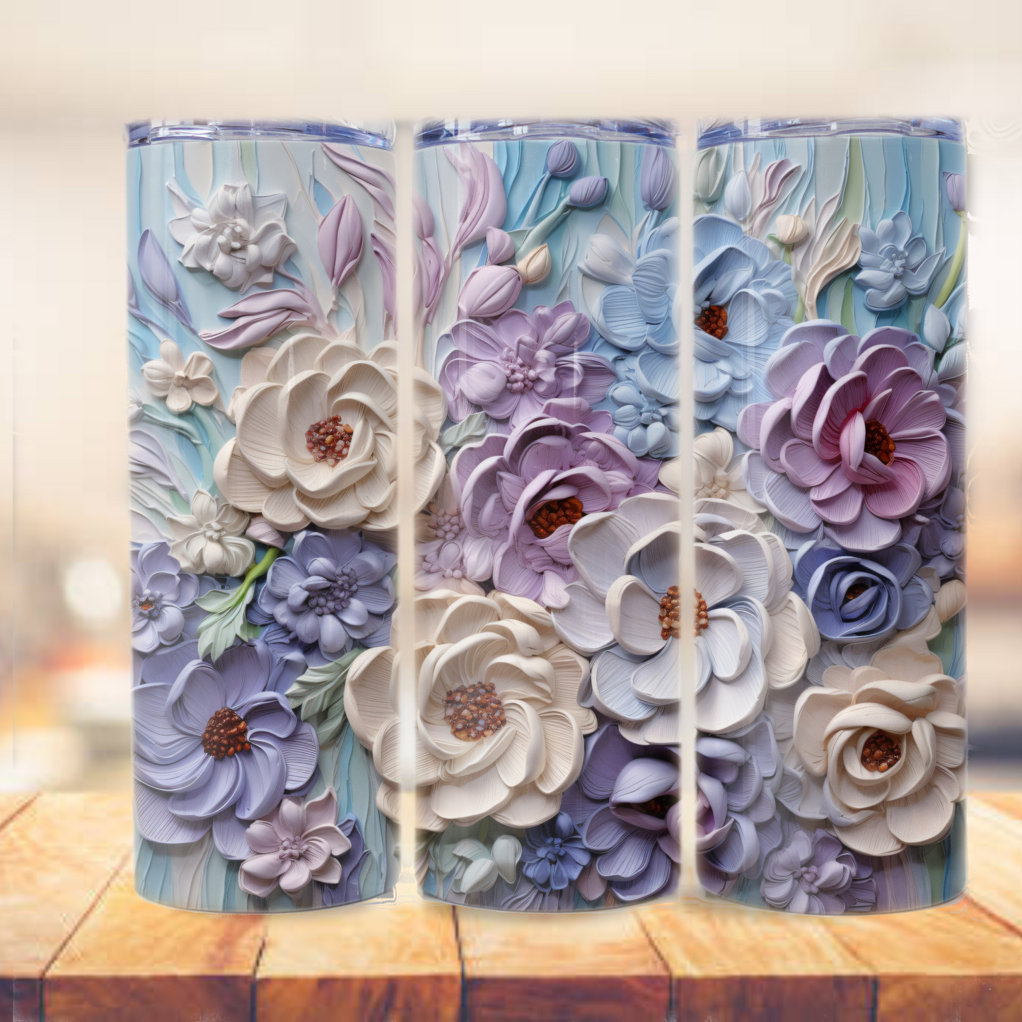 Floral Tumbler Wrap Design 20z Tumbler Digital Download PNG Sublimation Tumbler Wrap Floral PNG Canvas Painting