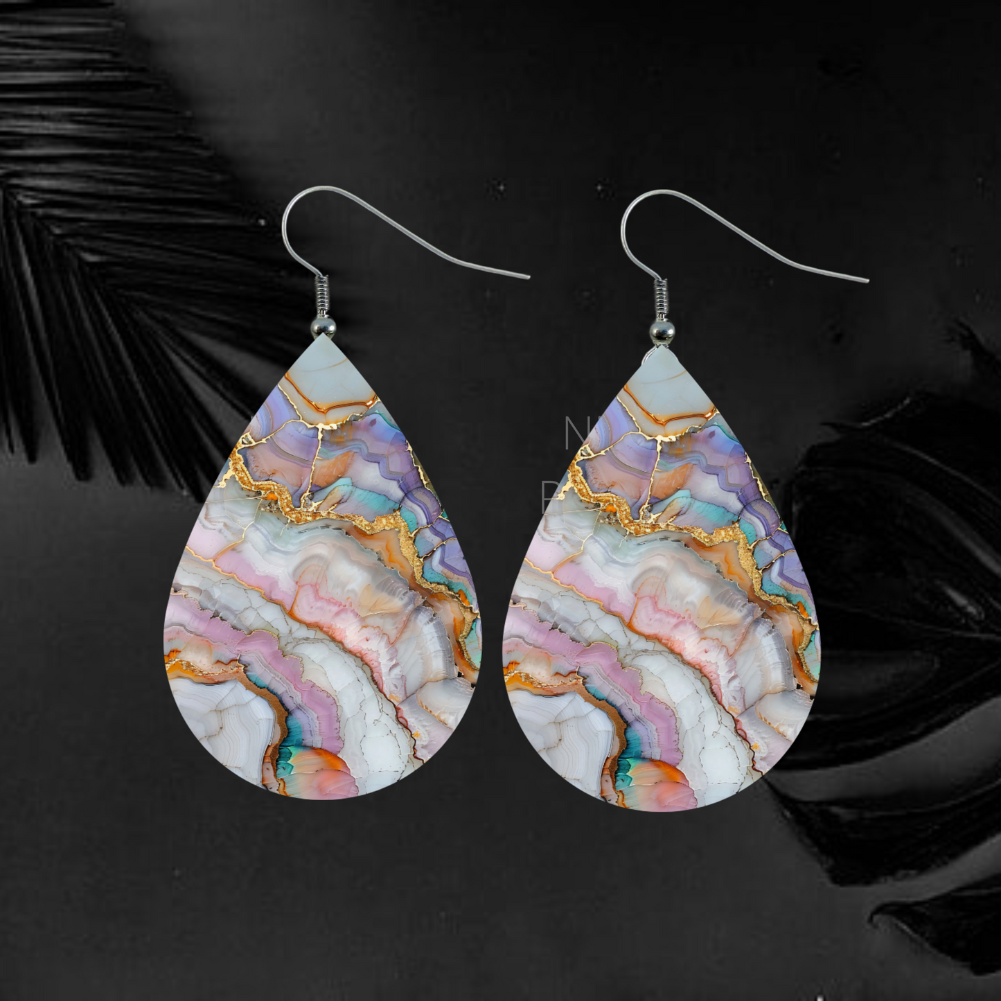 Teardrop Earring PNG Earrings Kintsugi Earring Sublimation Earring Designs Digital Download Instant Download Kintsugi Jewelry, Marble PNG