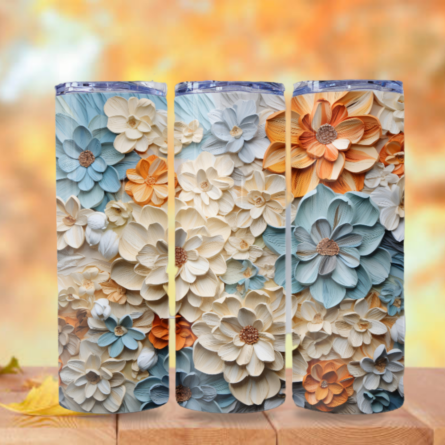 Floral Tumbler Wrap Design 20z Tumbler Digital Download PNG Sublimation Tumbler Wrap Floral PNG Canvas Painting