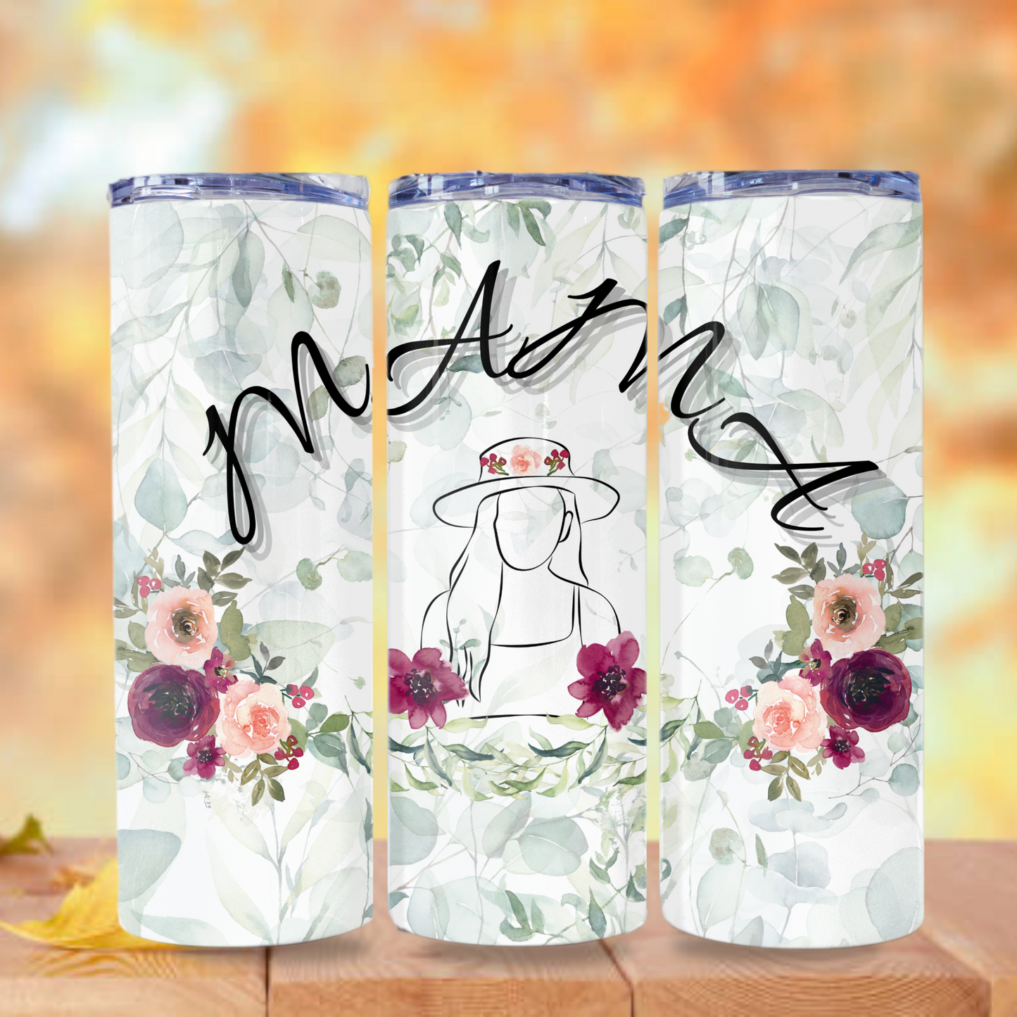 Mama Tumbler Wrap Design 20z Tumbler Digital Download PNG Digital File Sublimation Mom Tumbler Wrap Mama PNG Floral PNG