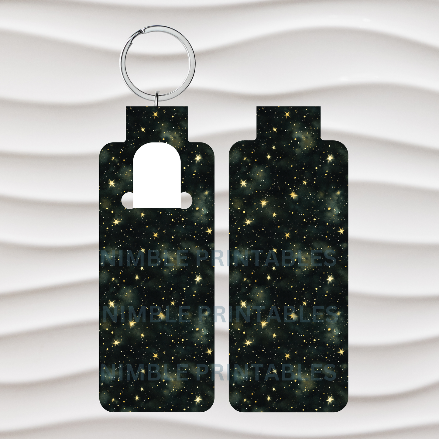 Celestial Night Sky Skinny Lip Balm Holder PNG Sublimation Bundle Key Ring Tag Fob Digital Downloads, Instant Download Galaxy PNG Space PNG