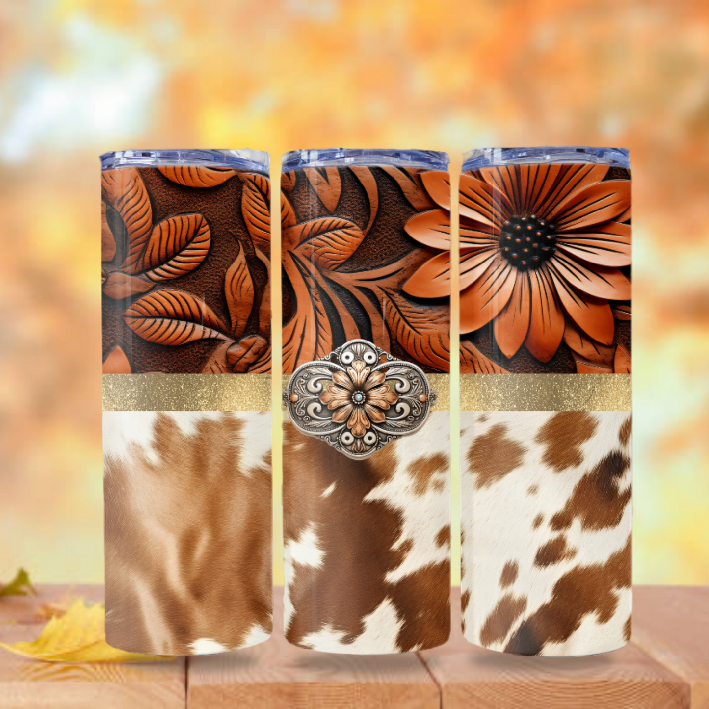 Western Tumbler Wrap Design 20z Tumbler Digital Download PNG Digital File Sublimation Tumbler Wrap Wood Engraved Cowhide Tumbler Wrap
