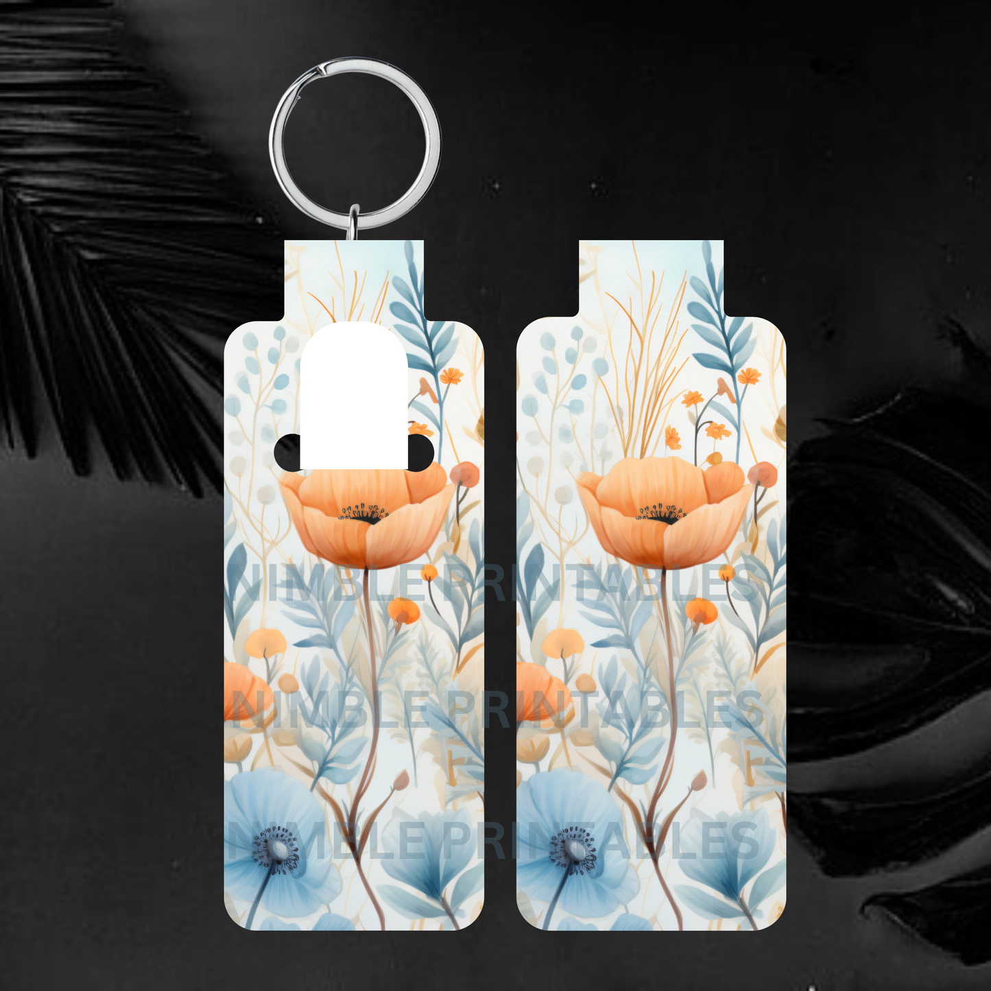Wildflower Skinny Lip Balm Sublimation Bundle Skinny Lip Balm Holder PNG Key Ring Tag Fob Digital Downloads, Instant Download