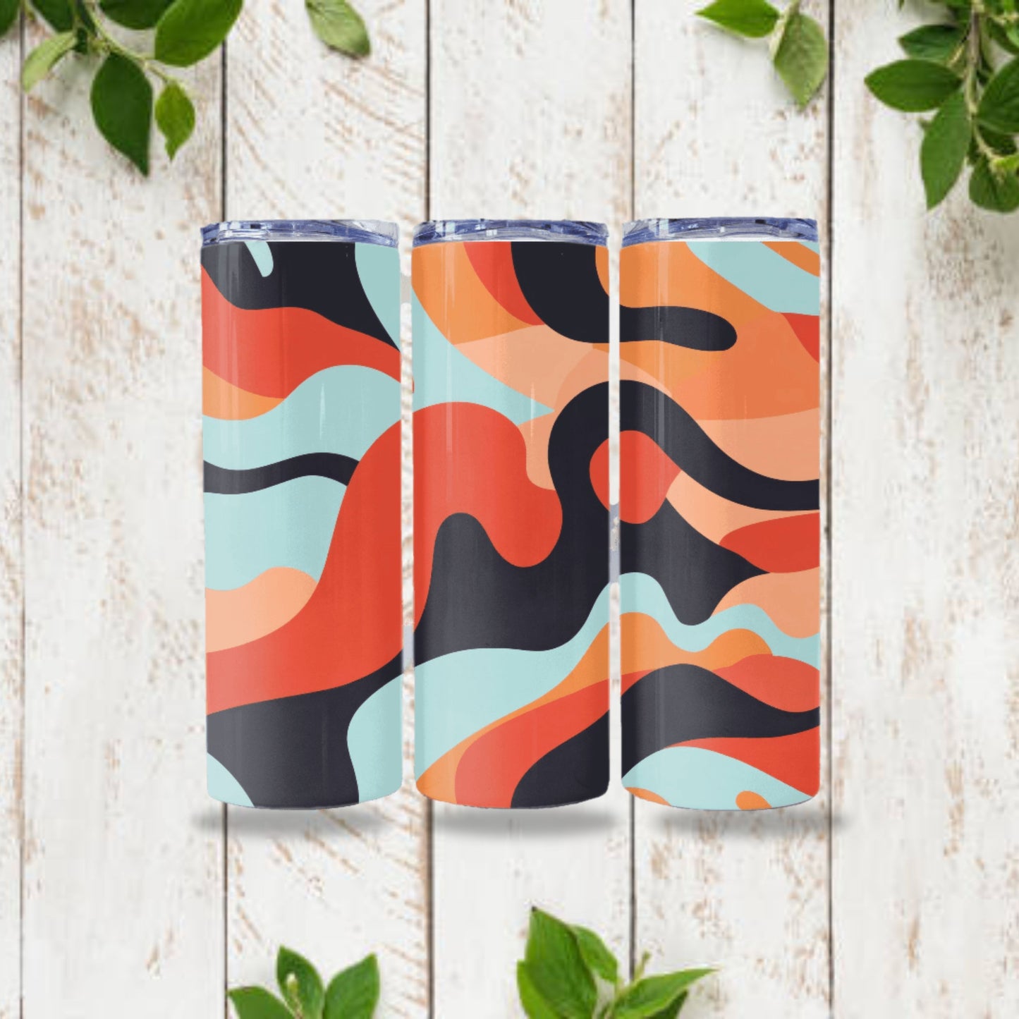 Gorpcore Aesthetic Tumbler Wrap 20z Skinny Tumbler Sublimation Design Digital Download PNG Colorful Camouflage Design