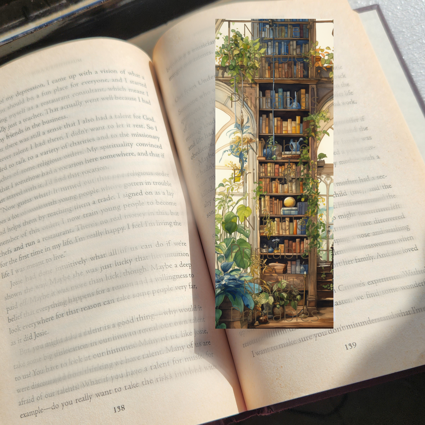 Printable Bookmarks Bundle Botanical Academia, Fantasy Bookmarks Digital Downloads, Watercolor Bookmark 25 PNG & 25 JPG Bookmark Sublimation