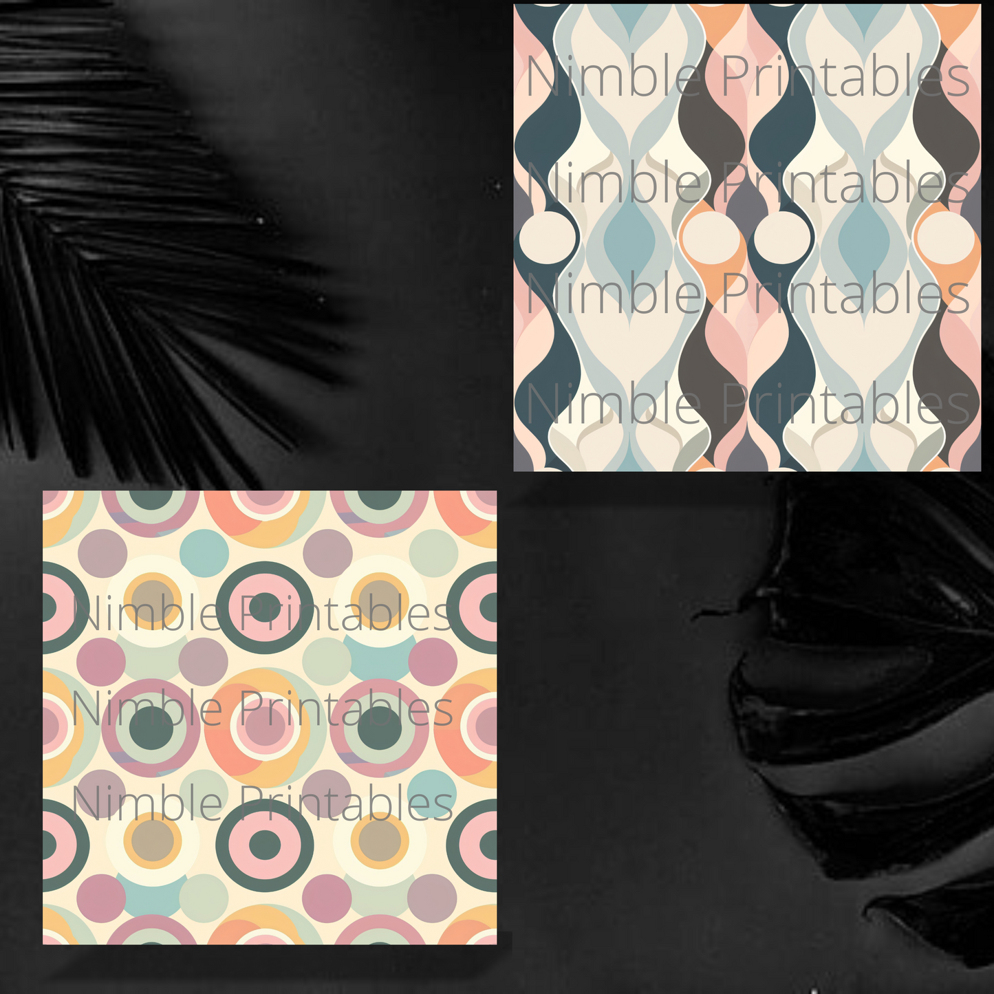 Retro Prints Square Coaster PNG, Square Coaster PNG, Instant Downloads Sublimation Design, Groovy PNG, Trendy png, 300 dpi
