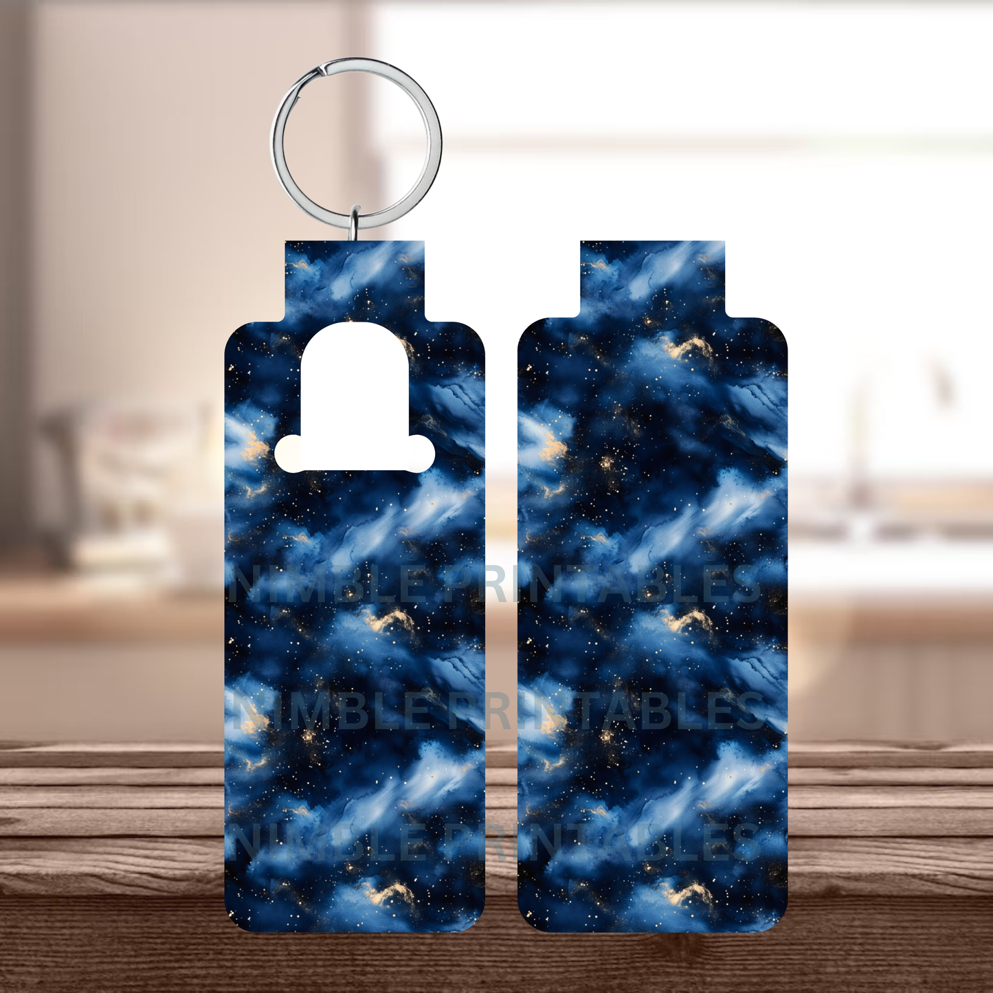 Celestial Night Sky Skinny Lip Balm Holder PNG Sublimation Bundle Key Ring Tag Fob Digital Downloads, Instant Download Galaxy PNG Space PNG