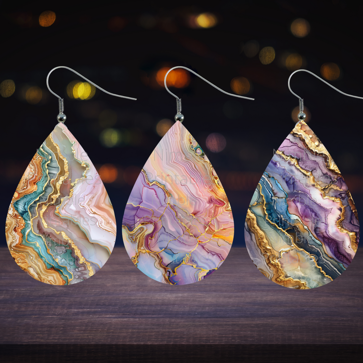 Teardrop Earring PNG Earrings Kintsugi Earring Sublimation Earring Designs Digital Download Instant Download Kintsugi Jewelry, Marble PNG