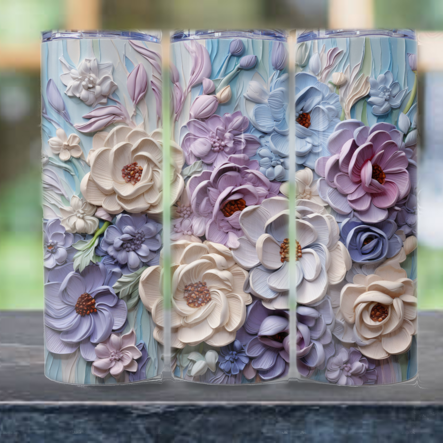Floral Tumbler Wrap Design 20z Tumbler Digital Download PNG Sublimation Tumbler Wrap Floral PNG Canvas Painting