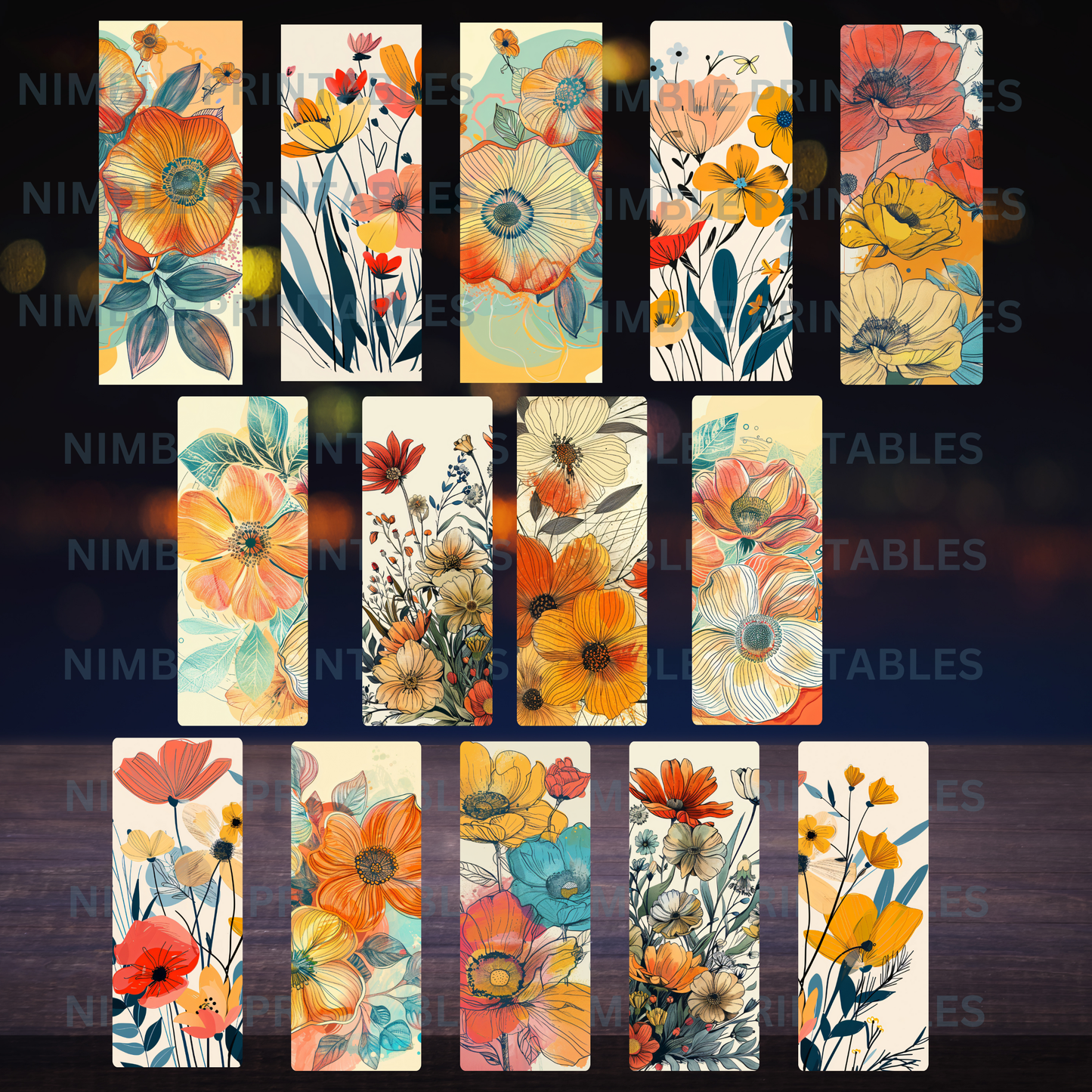 Vintage Boho Floral Skinny Lip Balm Sublimation Bundle Skinny Lip Balm Holder PNG Key Ring Tag Fob Digital Downloads, Instant Download