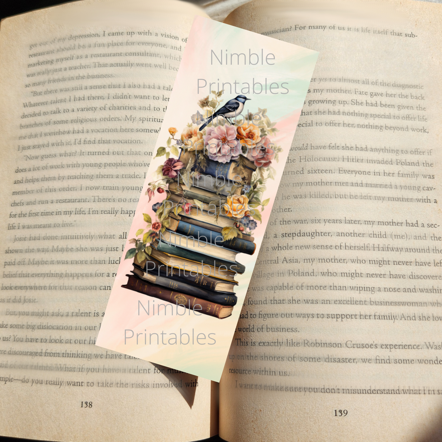 Cute Bookmarks Bundle, Printable Bookmarks, Digital Downloads, Watercolor Bookmark, 35 PNG and 35 JPG Bookmark Sublimation