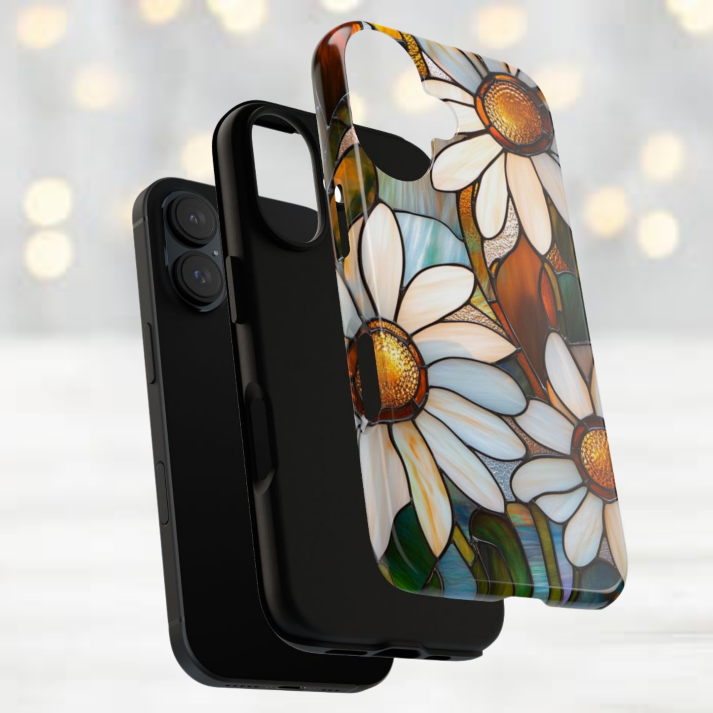 Stained Glass Dasiy Aesthetic Phone Case for iPhone