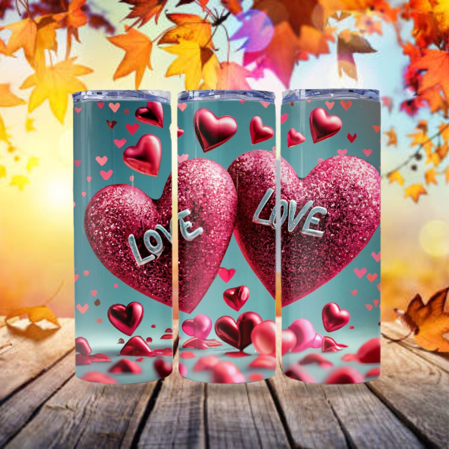 Valentine's Day Tumbler Wrap Design 20z Tumbler Digital Download PNG, Digital File Sublimation Tumbler Wrap Love PNG, Hearts PNG