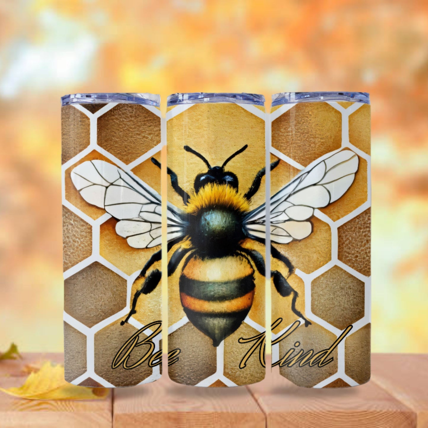 Honey Bee Tumbler Wrap Design 20z Tumbler Digital Download PNG, Digital File Sublimation Tumbler Wrap Honeycomb Tumbler, Straight Design