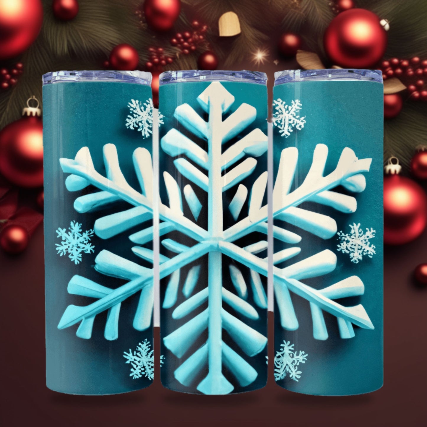 Christmas Snowflake Tumbler Wrap Design 20z Tumbler Digital Download PNG, Digital File Sublimation Tumbler Wrap Snowflake PNG Christmas PNG