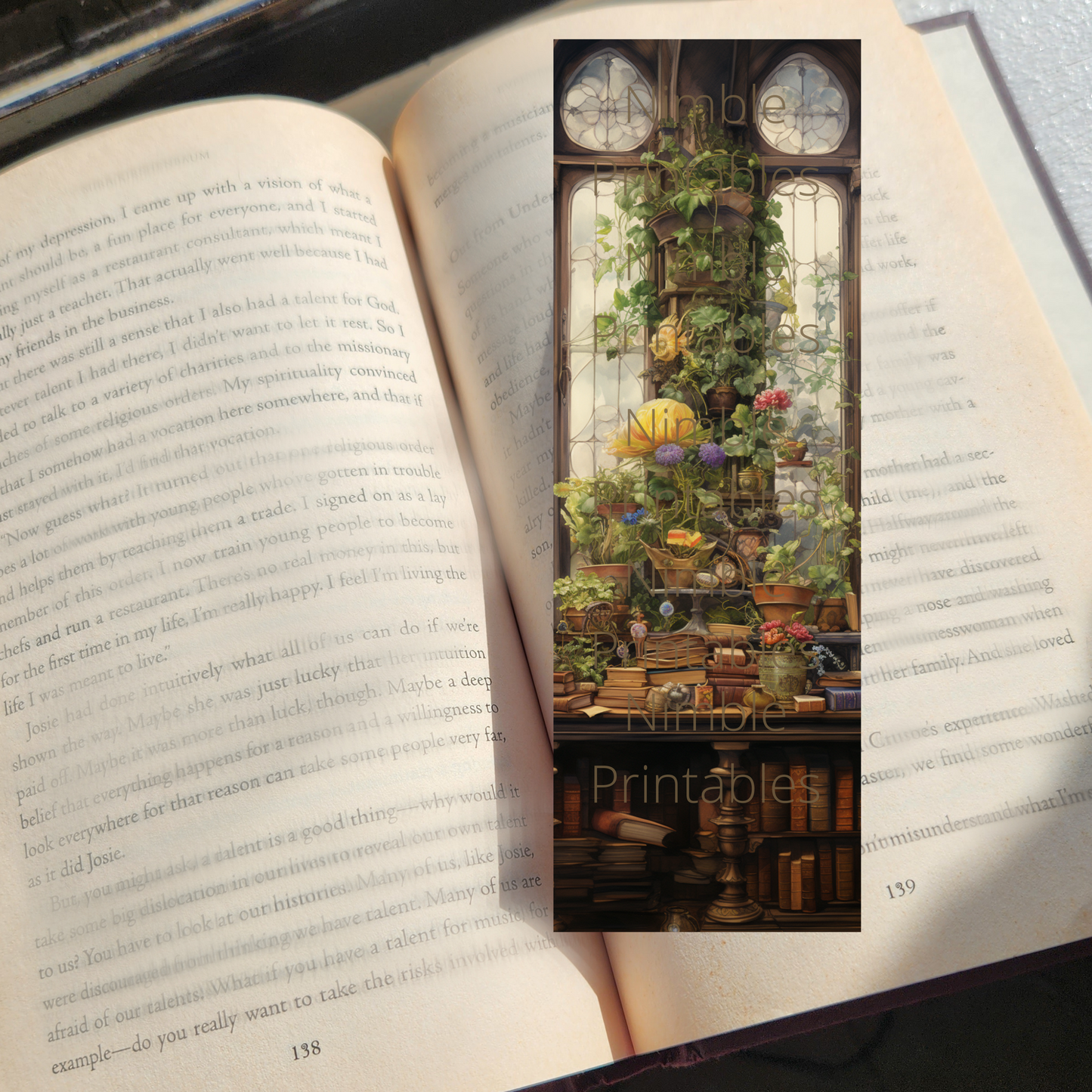 Printable Bookmarks Bundle Botanical Academia, Fantasy Bookmarks Digital Downloads, Watercolor Bookmark 25 PNG & 25 JPG Bookmark Sublimation