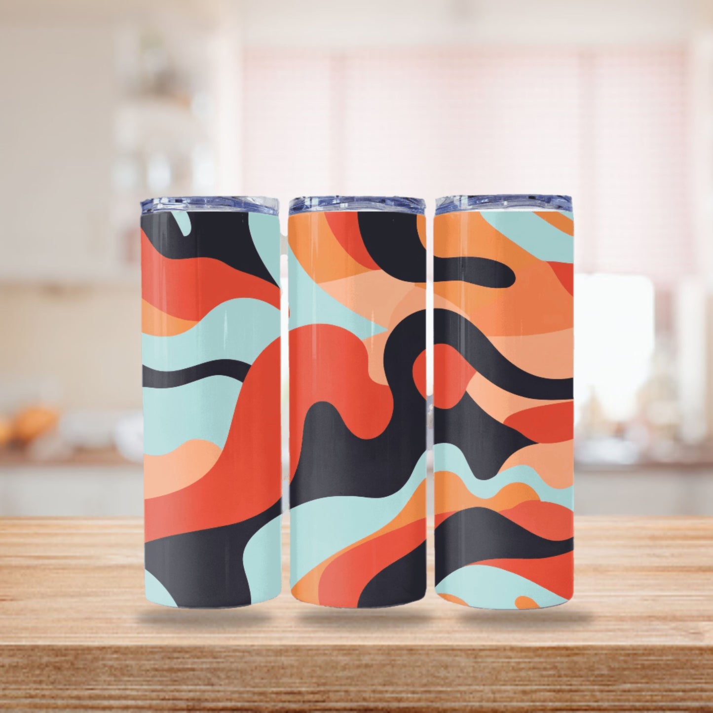 Gorpcore Aesthetic Tumbler Wrap 20z Skinny Tumbler Sublimation Design Digital Download PNG Colorful Camouflage Design
