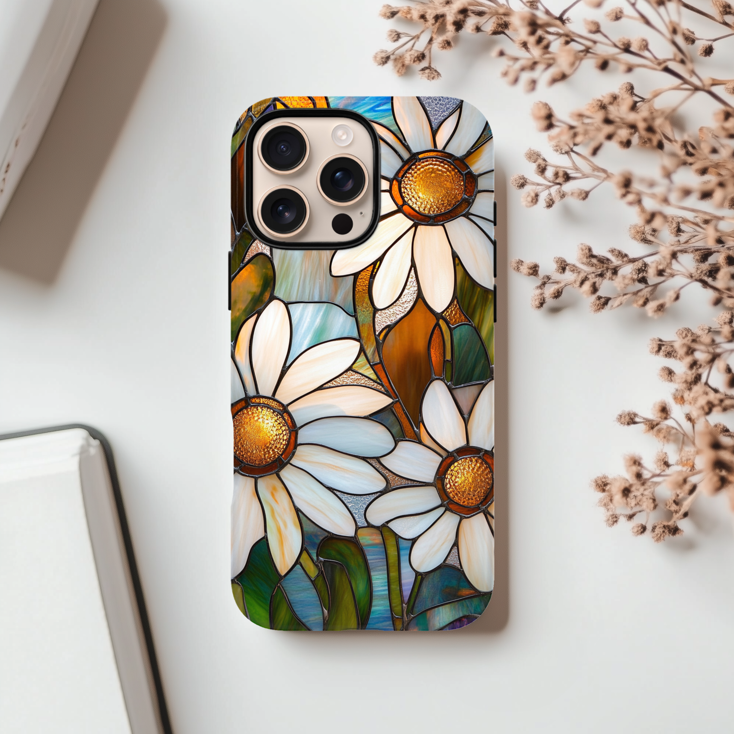 Stained Glass Dasiy Aesthetic Phone Case for iPhone