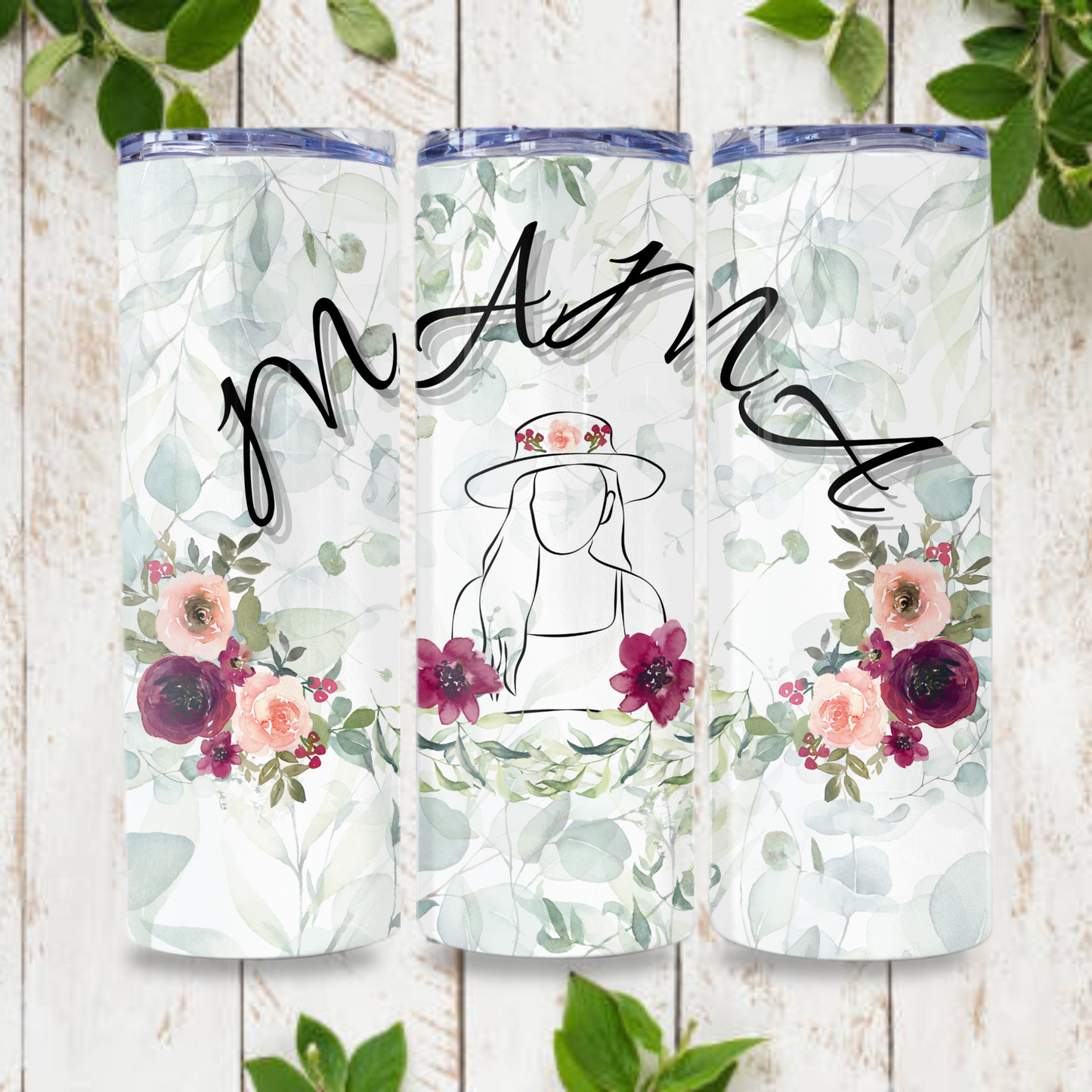 Mama Tumbler Wrap Design 20z Tumbler Digital Download PNG Digital File Sublimation Mom Tumbler Wrap Mama PNG Floral PNG