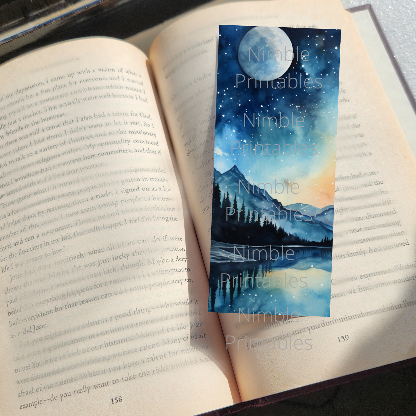 Printable Bookmarks Bundle Celestial Theme, Digital Downloads, Watercolor bookmark, 30 PNG and JPG Bookmark Sublimation