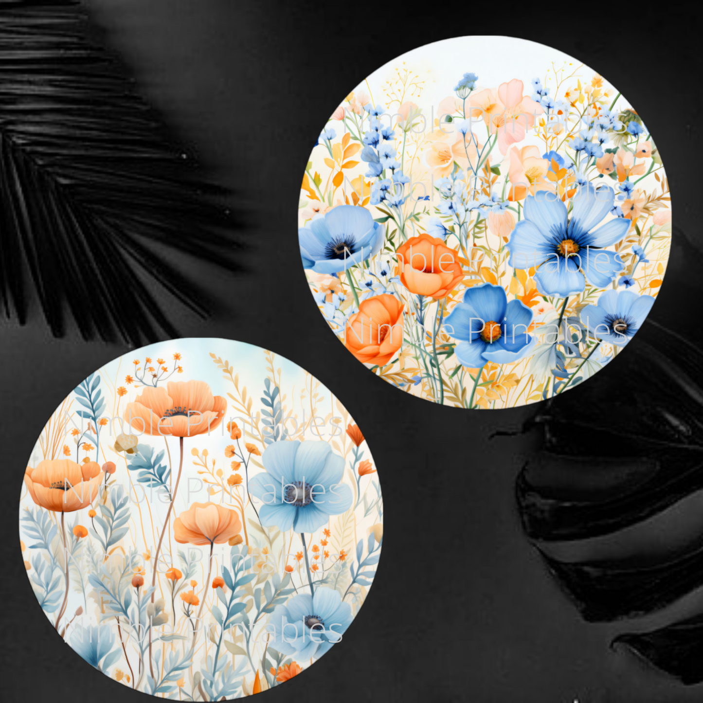 Wildflower Car Coaster PNG, Boho PNG, Instant Downloads Sublimation Design Car Accessories