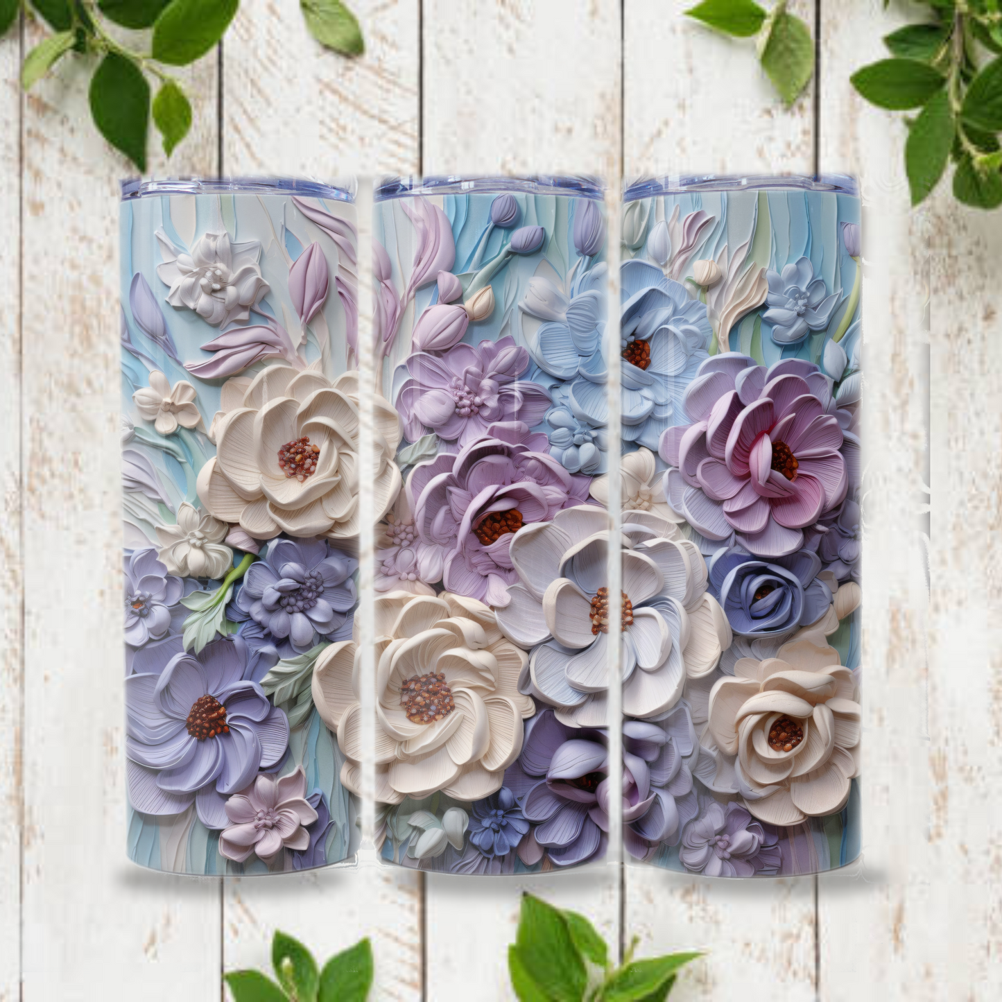 Floral Tumbler Wrap Design 20z Tumbler Digital Download PNG Sublimation Tumbler Wrap Floral PNG Canvas Painting