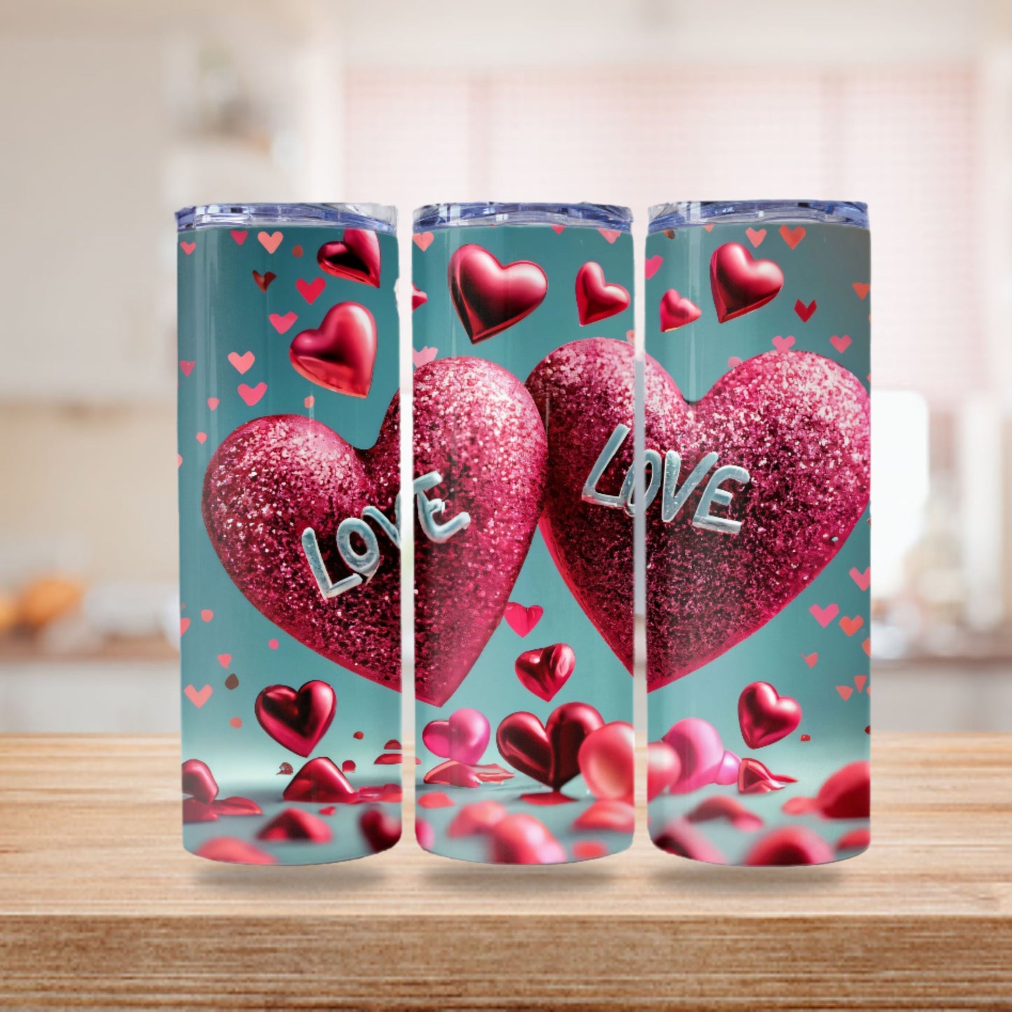 Valentine's Day Tumbler Wrap Design 20z Tumbler Digital Download PNG, Digital File Sublimation Tumbler Wrap Love PNG, Hearts PNG