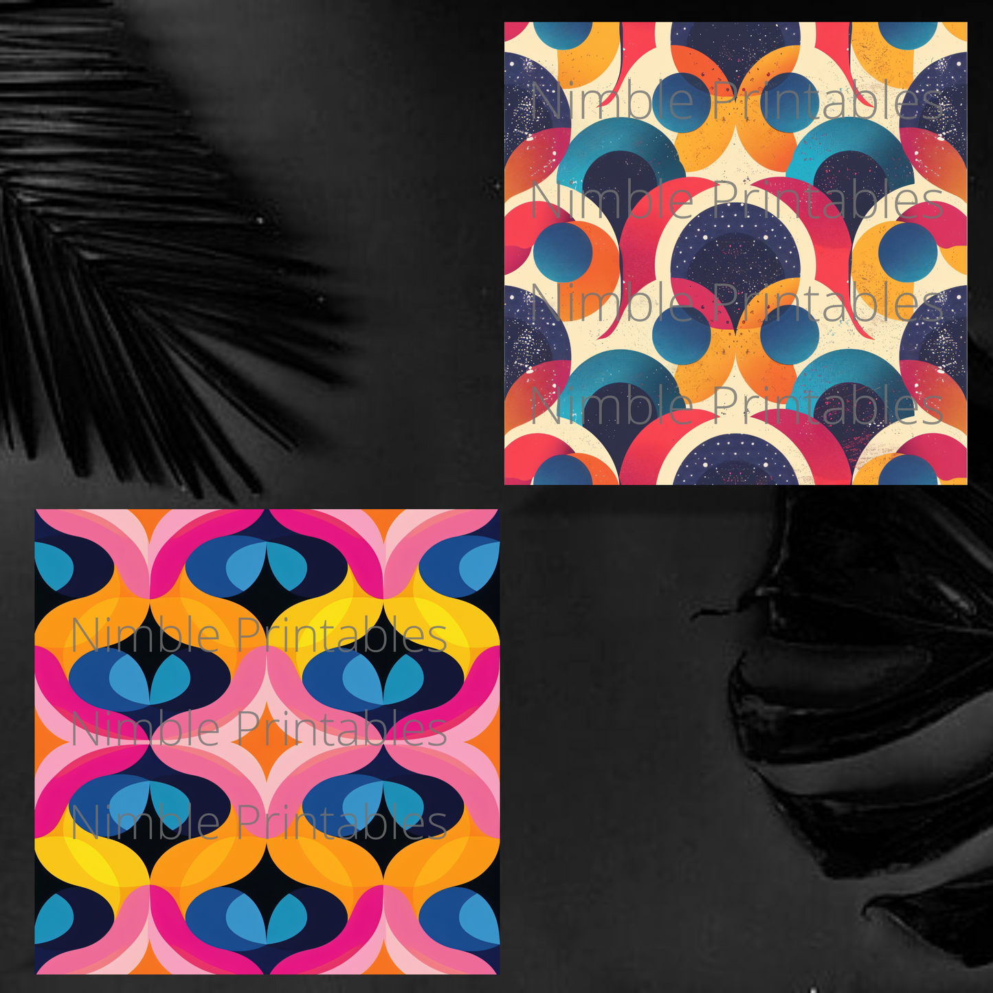 Retro Prints Square Coaster PNG, Square Coaster PNG, Instant Downloads Sublimation Design, Groovy PNG, Trendy png, 300 dpi